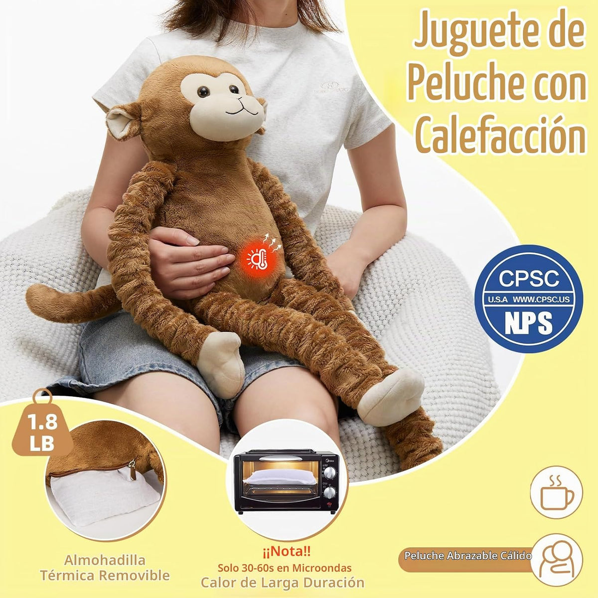 MorisMos Juguete de peluche de mono grande, de 23.6 a 35.4 pulgadas...