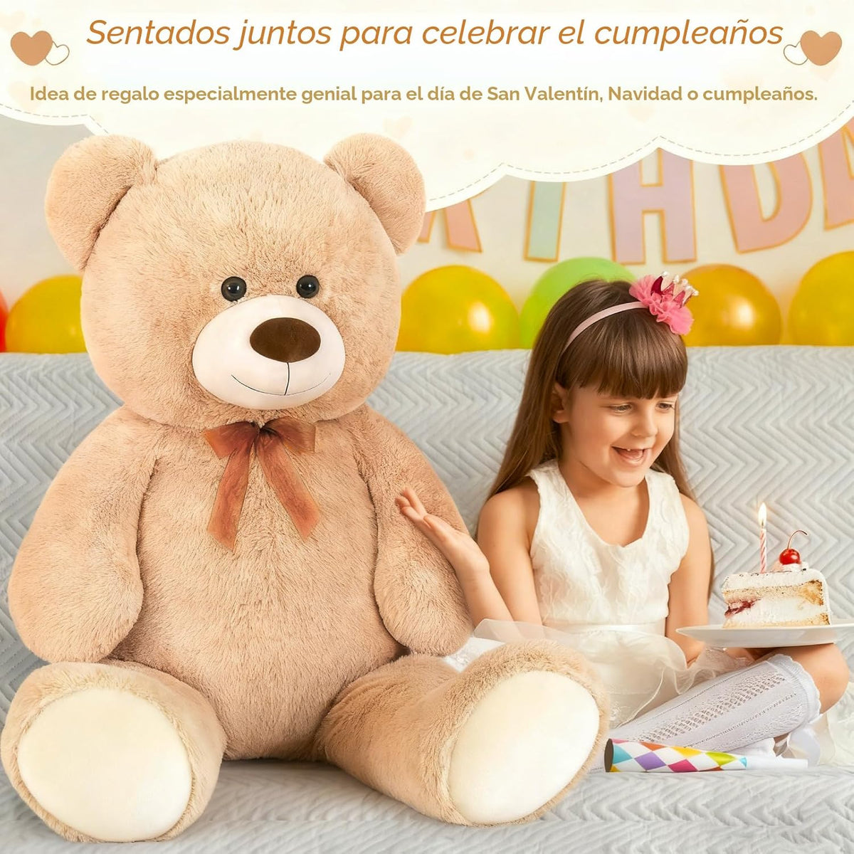 Toys Studio - Oso de peluche ultra suave de 51 pulgadas para niñas,...