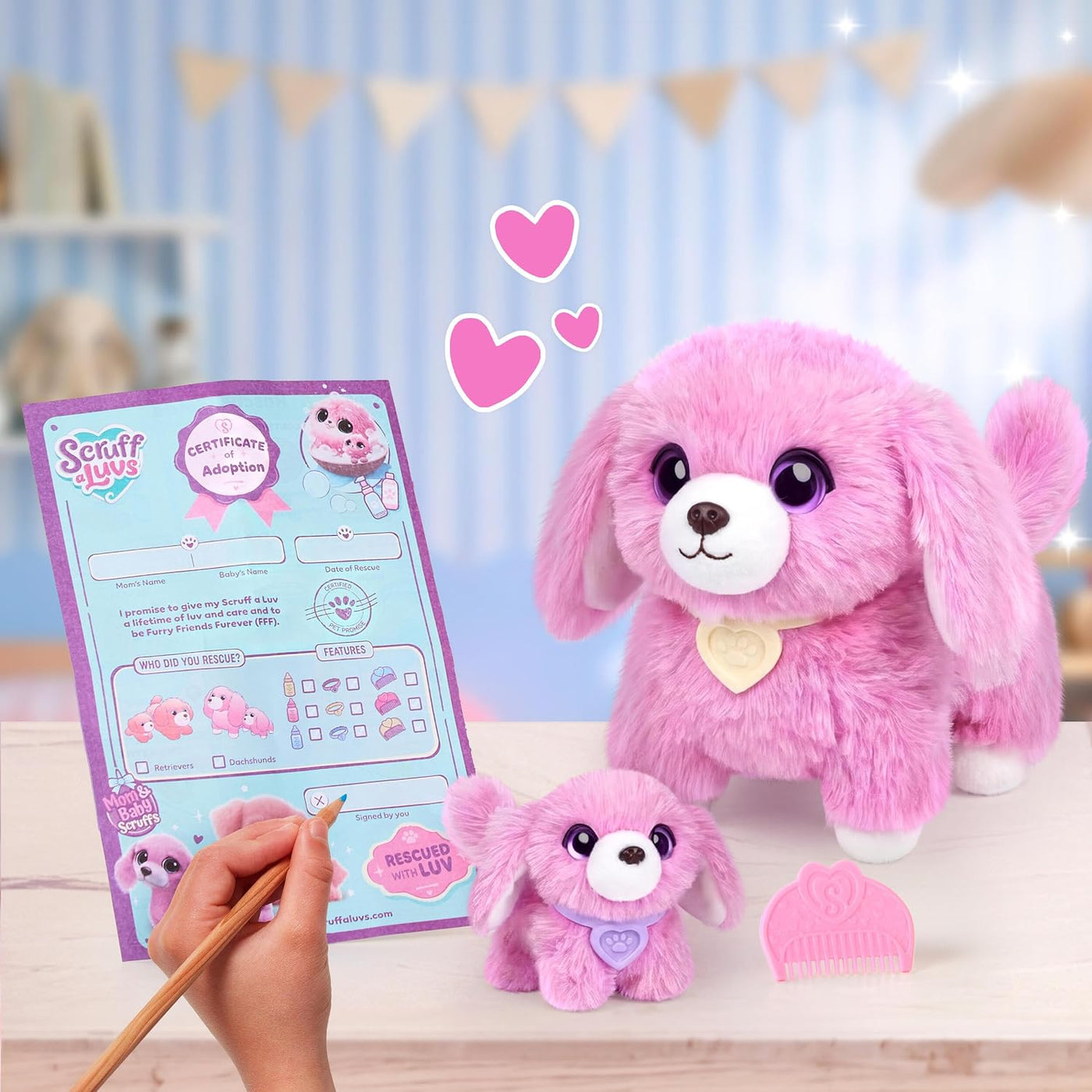 ScruffaLuvs Mom & Baby Scruffs Dachshund juguetes de peluche, lavar...