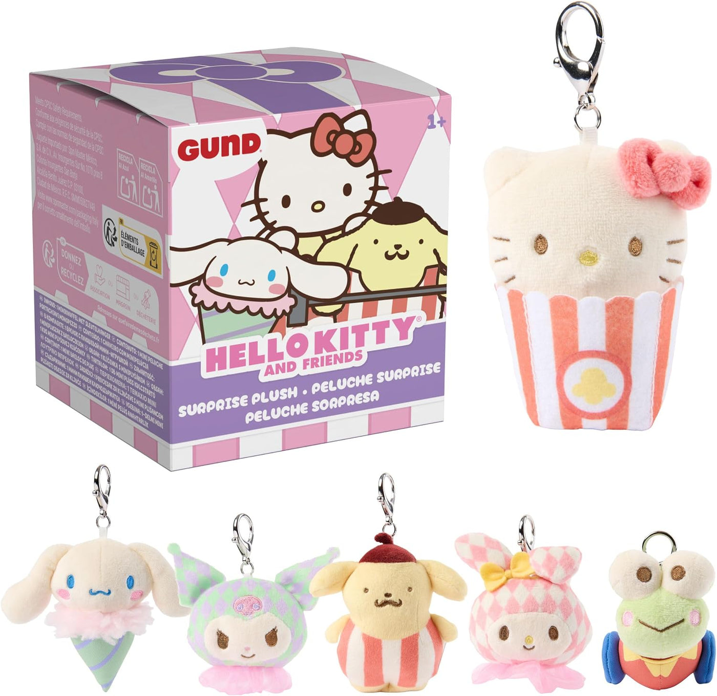 GUND Hello Kitty & Friends Peluche de circo sorpresa de 3 pulgadas...