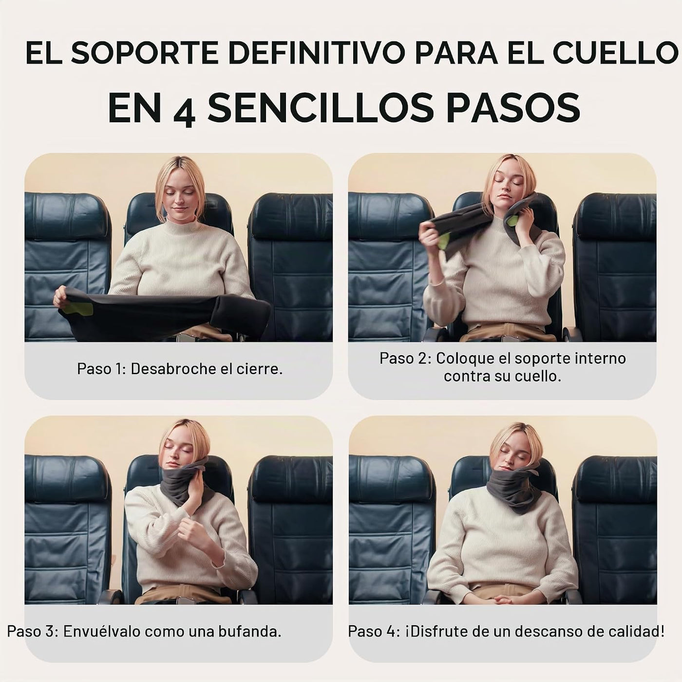 Almohada Trtl probado científicamente super suave cuello apoyo almo...