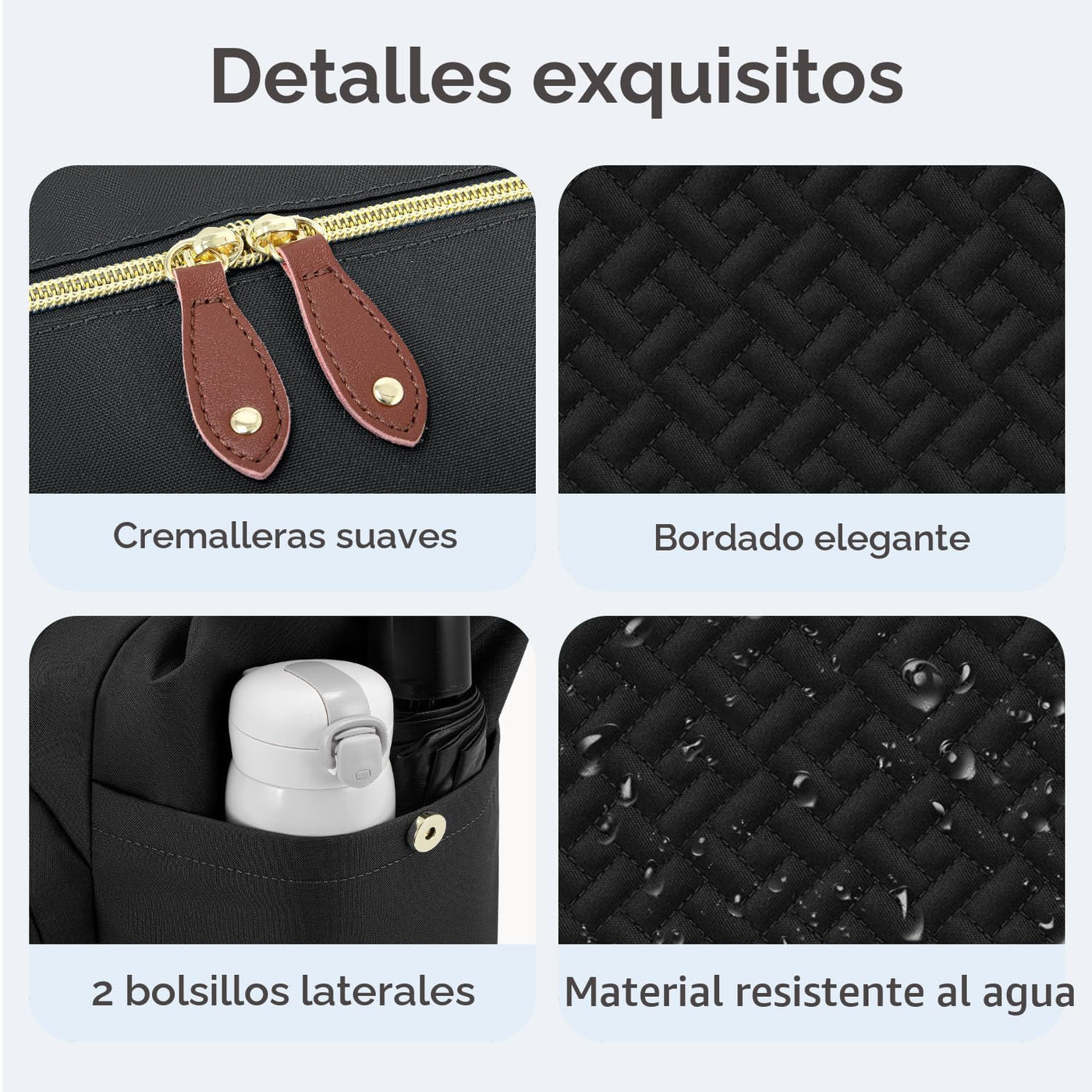 Tenot Bolsa de pañales para bebé, bolsa de viaje para pañales con f...