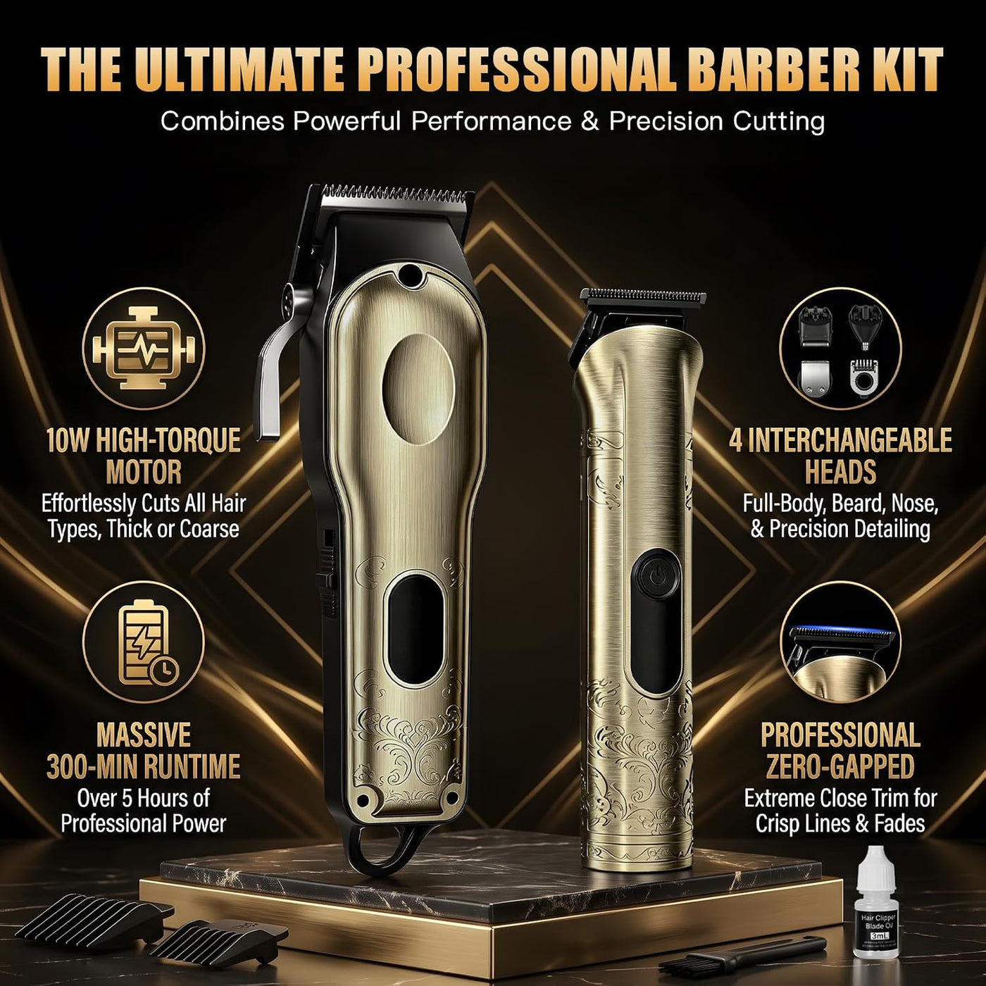 Cortadora de pelo profesional para hombres, recortadora de barba co...