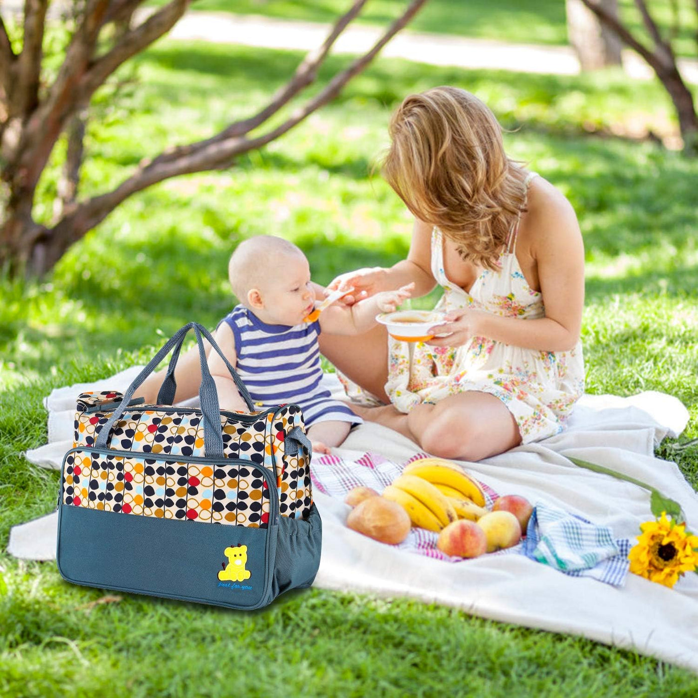 Moclever Juego de 5 Piezas de Bolsa de Pañales Tipo Tote para Artíc...