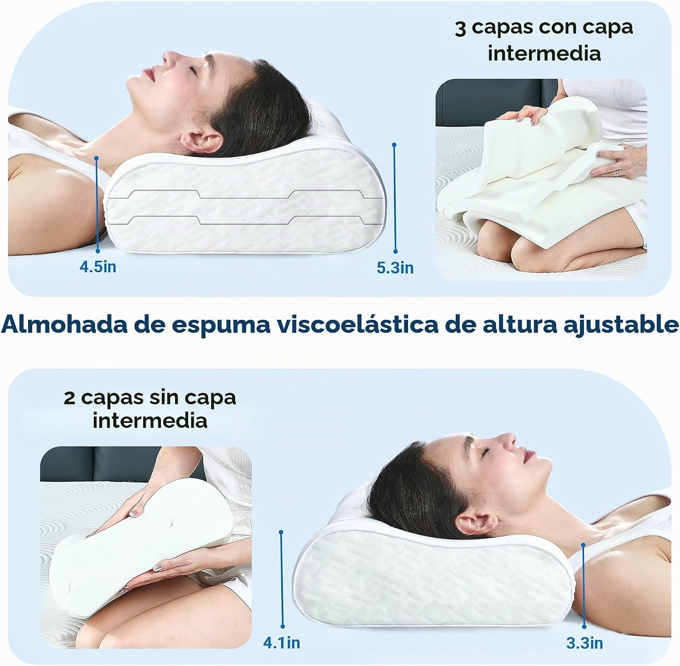 Elviros Almohada cervical de la cama de la almohada del cuello de l...