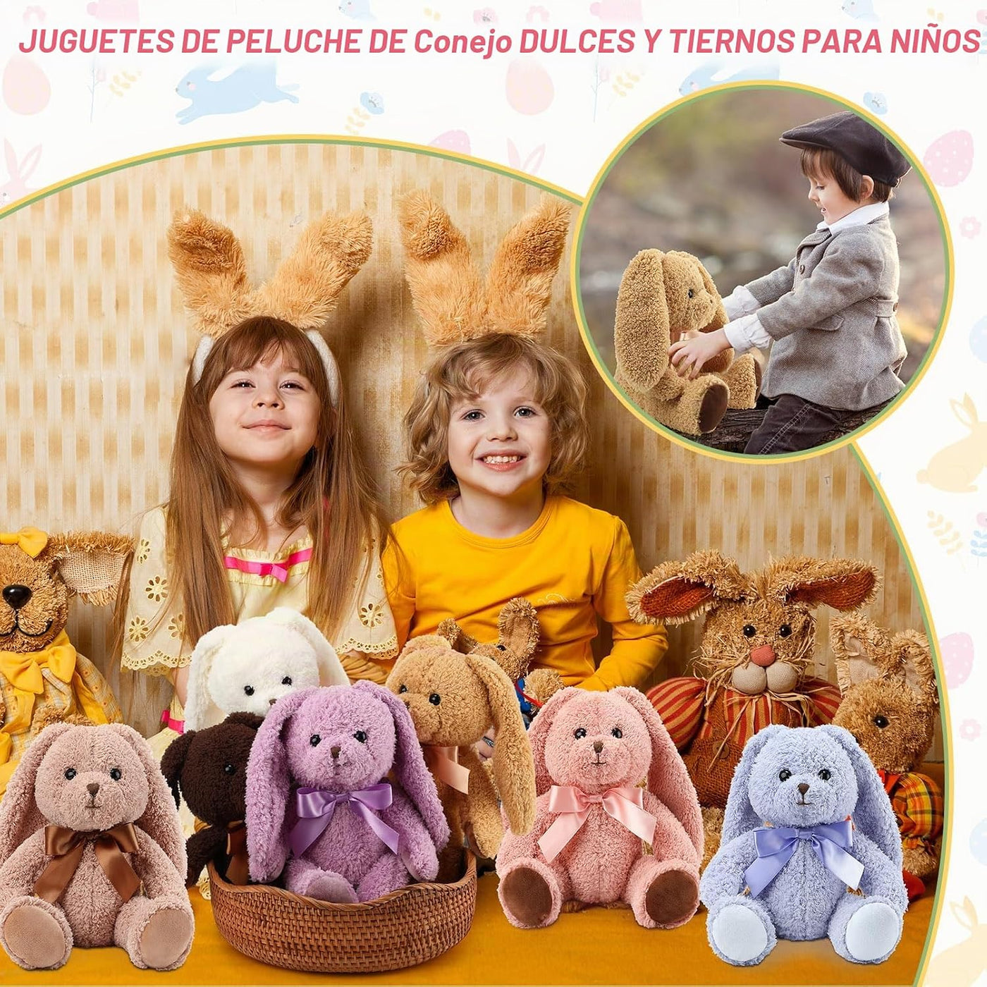 Civaner 7 piezas de animales de peluche a granel de 12.5 pulgadas,...