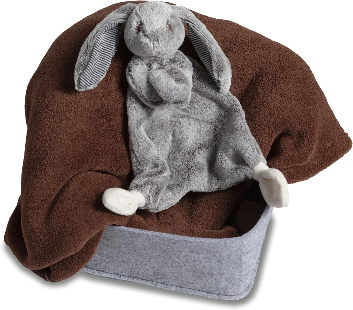 Mary Meyer - Juguete suave tipo manta, 33 cm, conejo gris sedoso