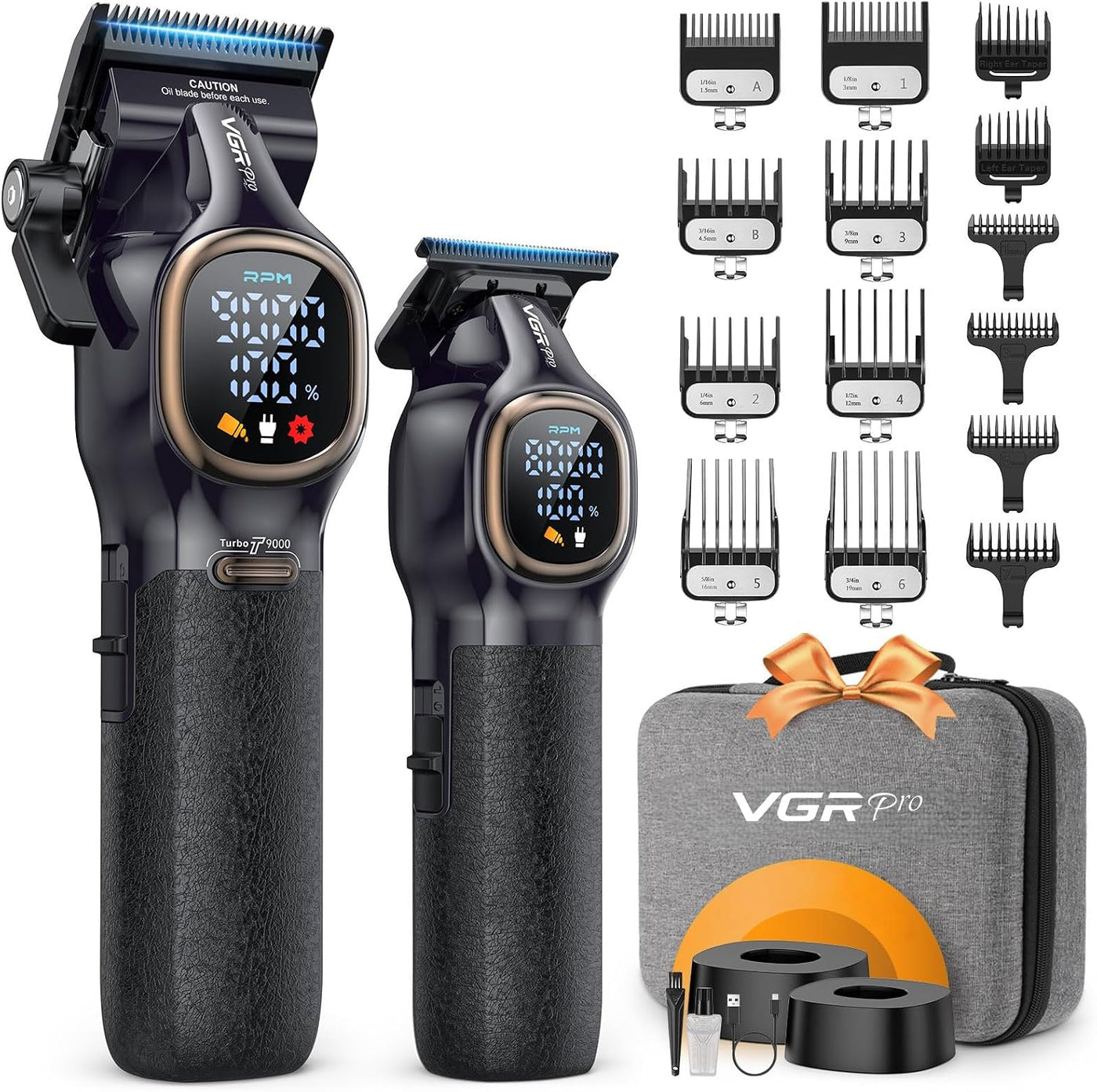 VGRPRO Cortadora de pelo profesional para hombres, juego de cortado...