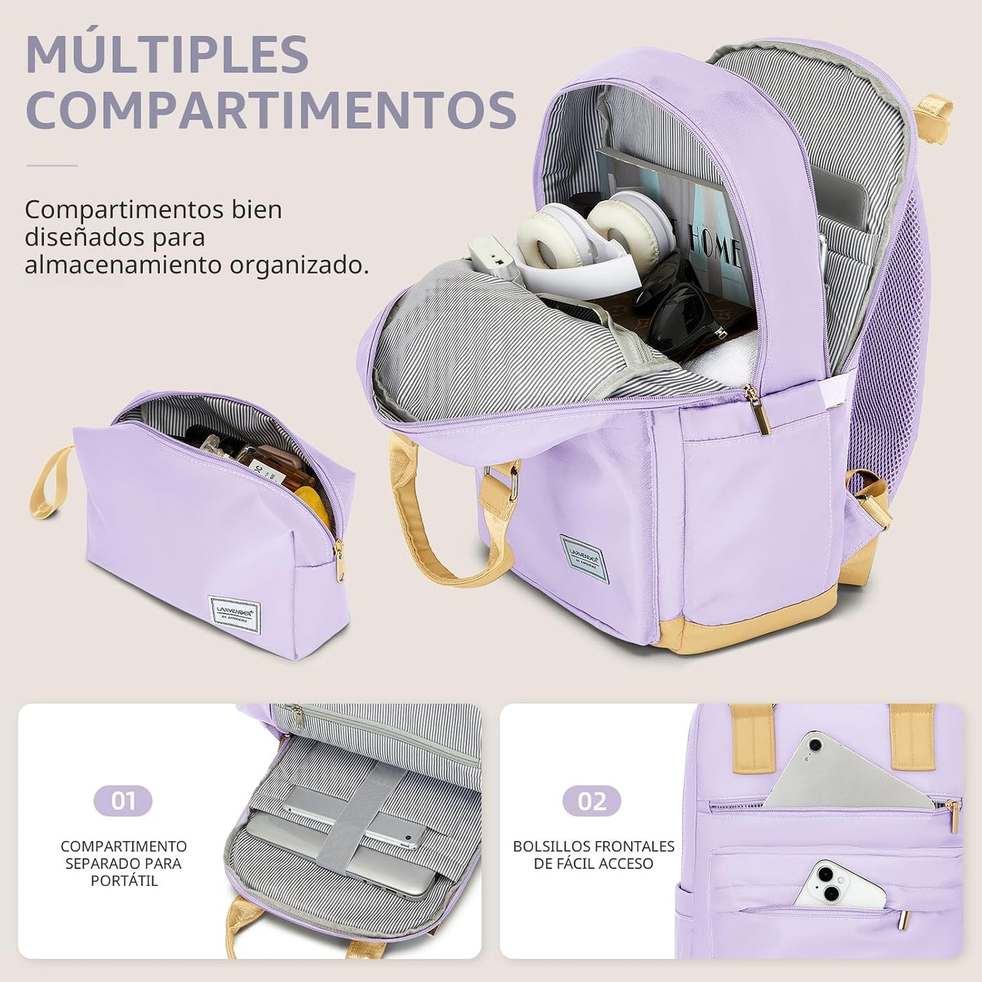 Juegos de equipaje LAVENDER Expandibles Juego de equipaje vintage |...