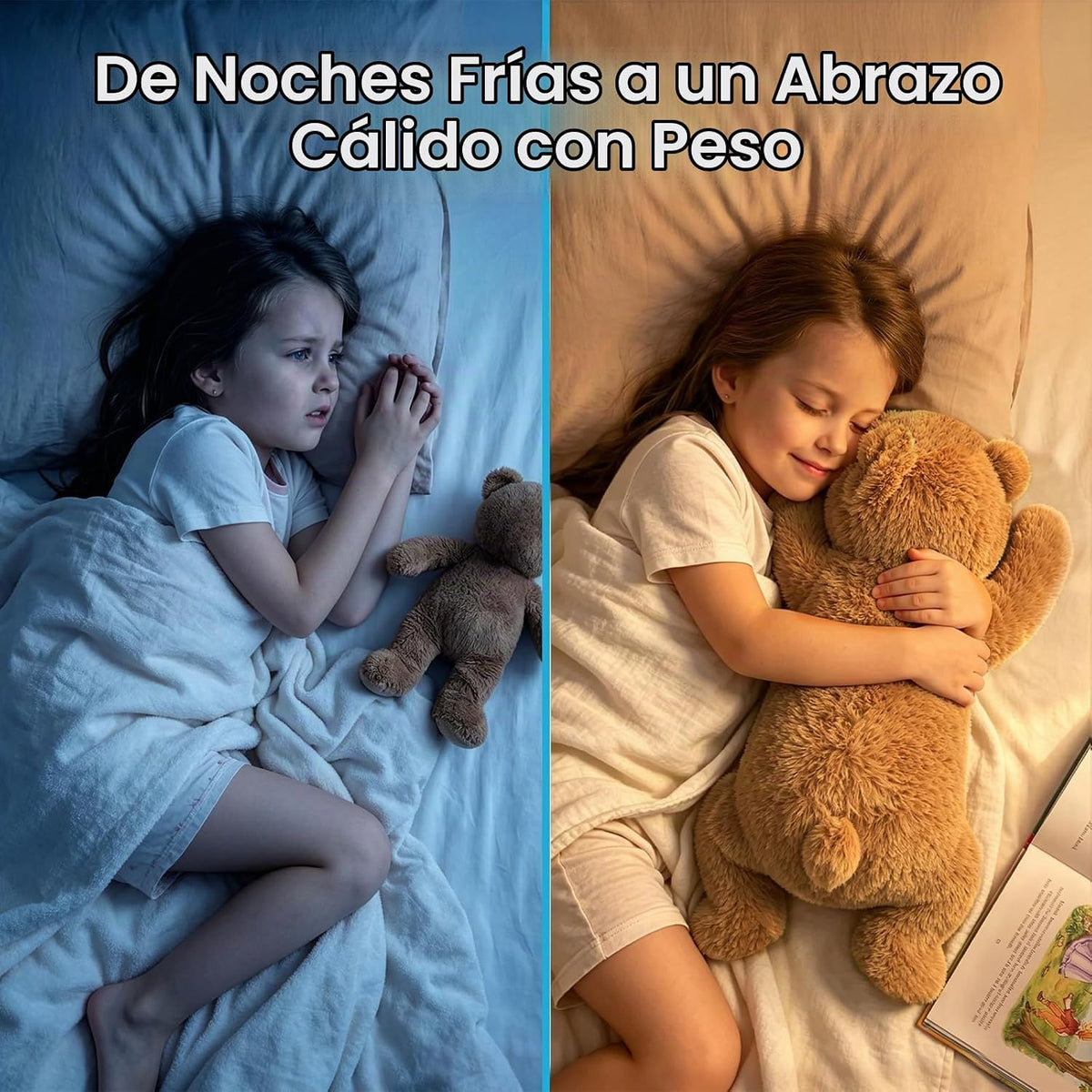 Mewaii Peluche de oso de peluche con peso, calentable, refrigerable...
