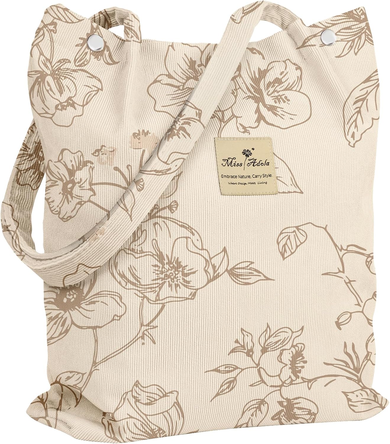 Miss Adola Bolso tote de pana para mujer con diseño estético | Hebi...