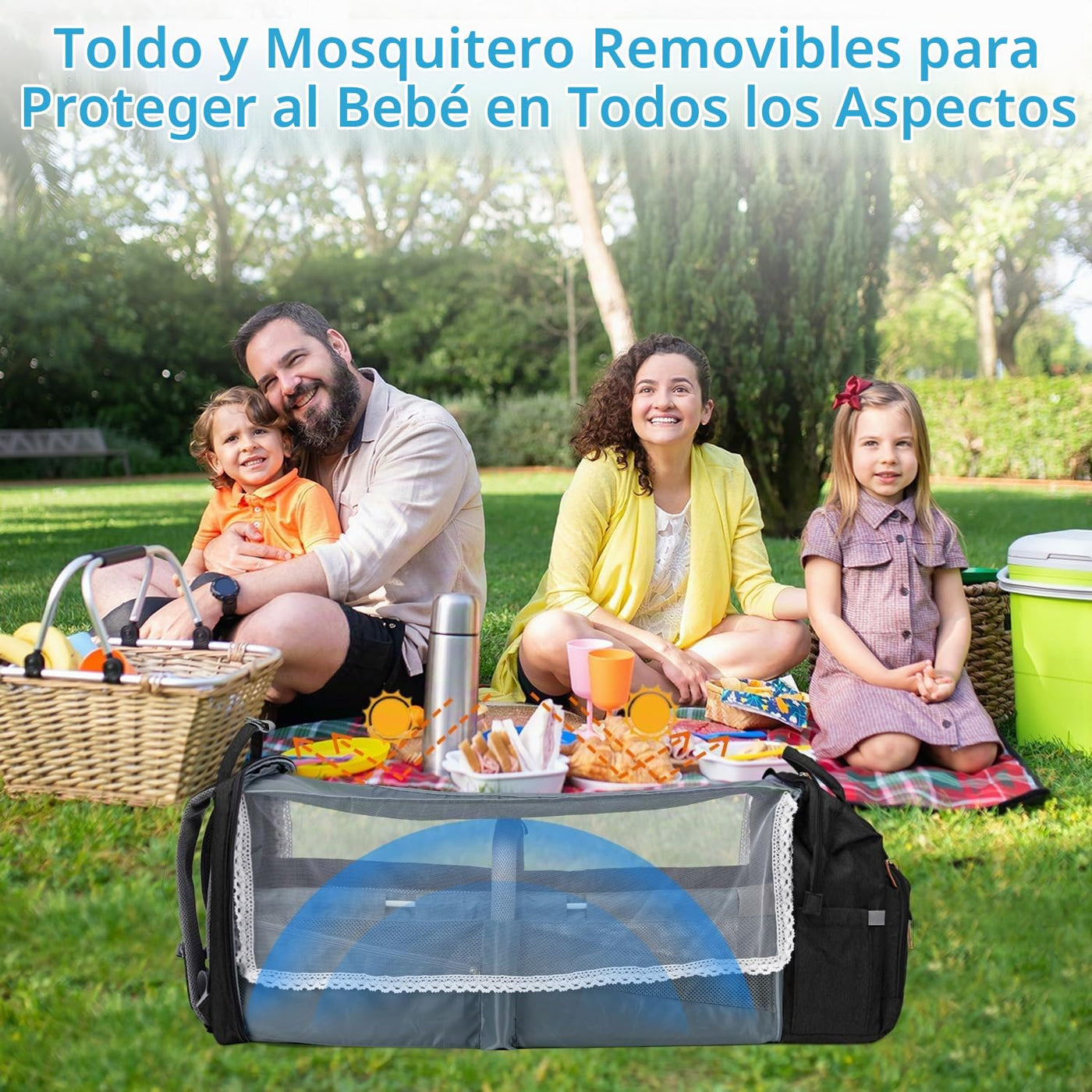 KABAQOO Mochila para Pañales con Estación de Cambio Desmontable, Bo...