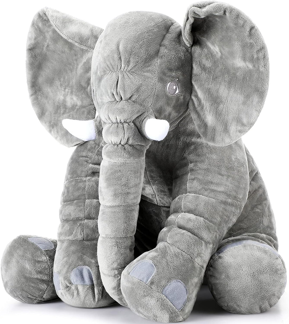 Yulejo Elefante de peluche gigante, almohada de animal de peluche g...