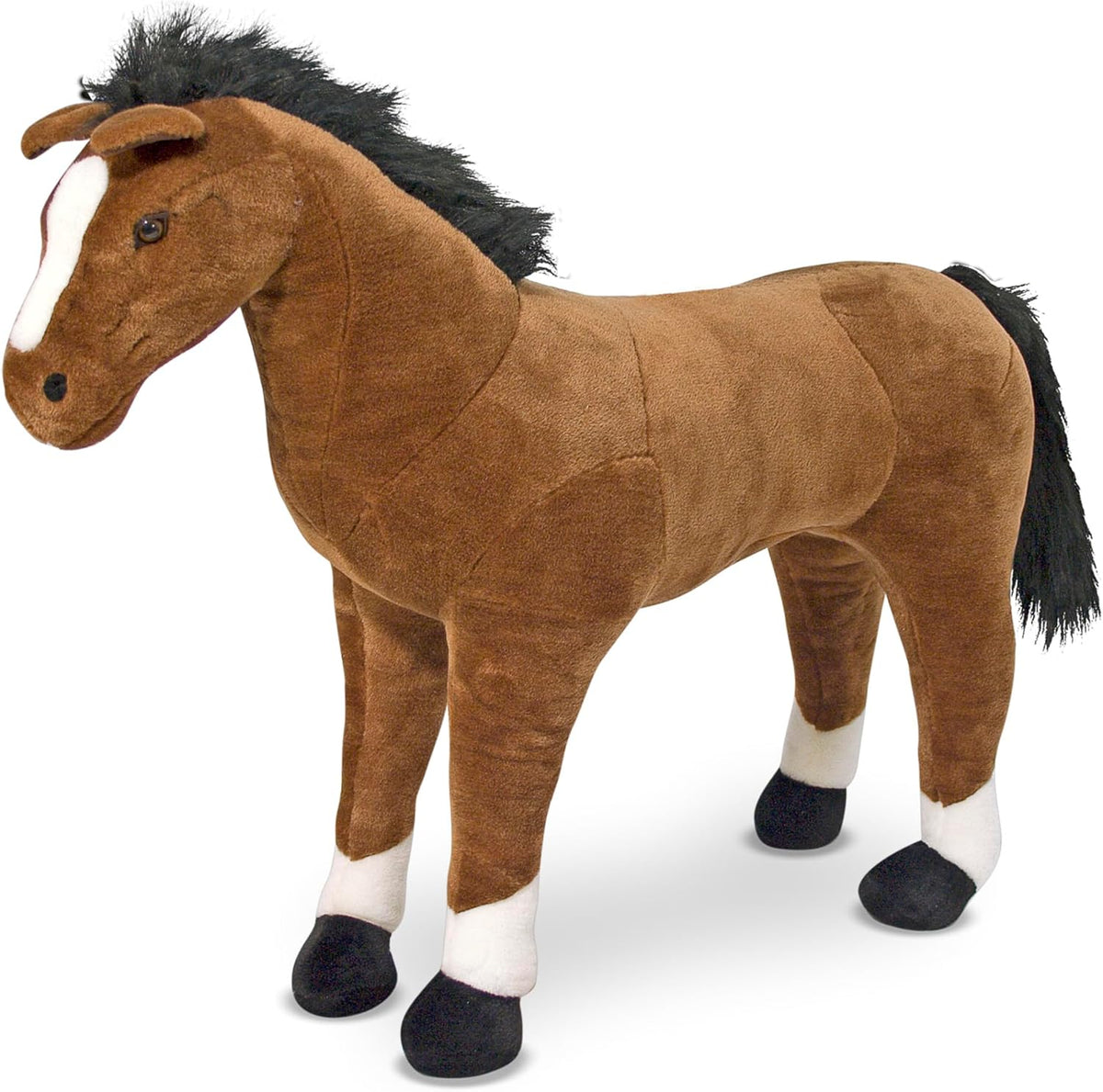Caballo gigante de peluche Melissa & Doug, peluche realista (ca...