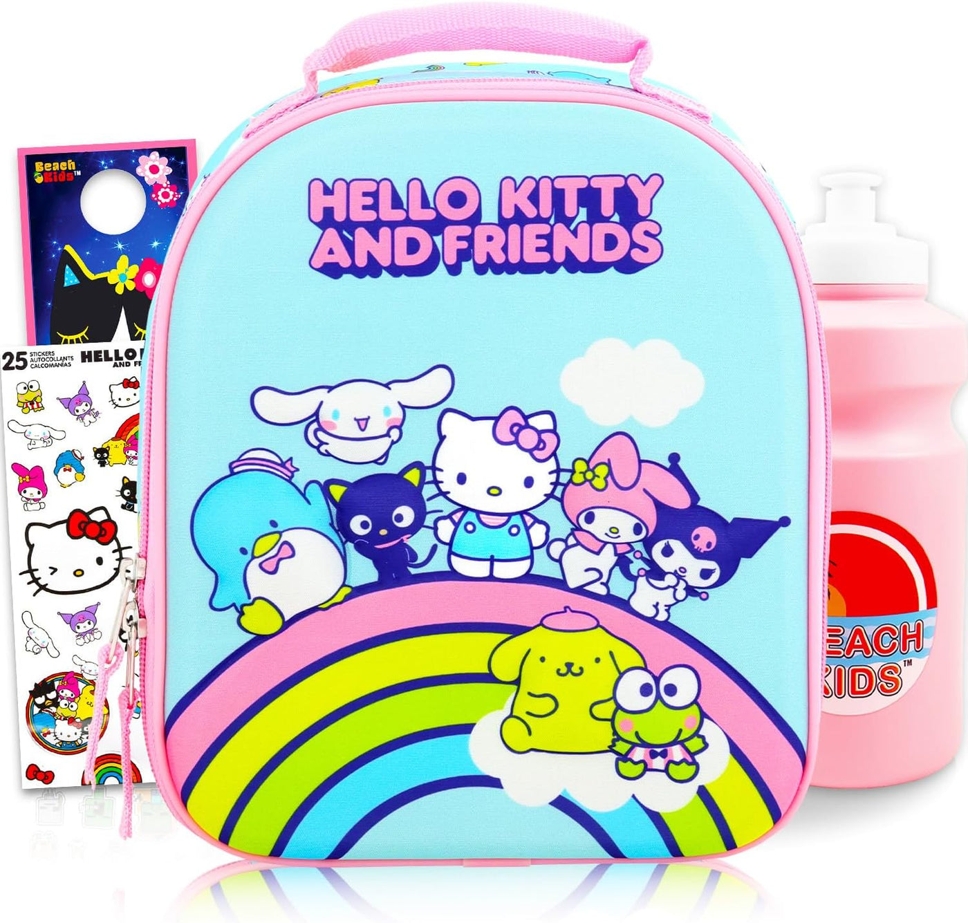 Hello Kitty and Friends - Lonchera para niñas, paquete de lonchera...