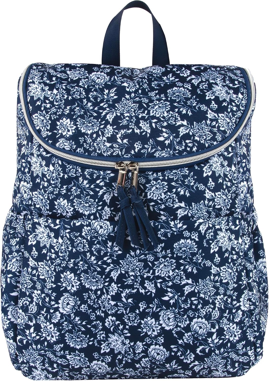 Mochila de pañales floral multifunción y bolsa de pañales de viaje...