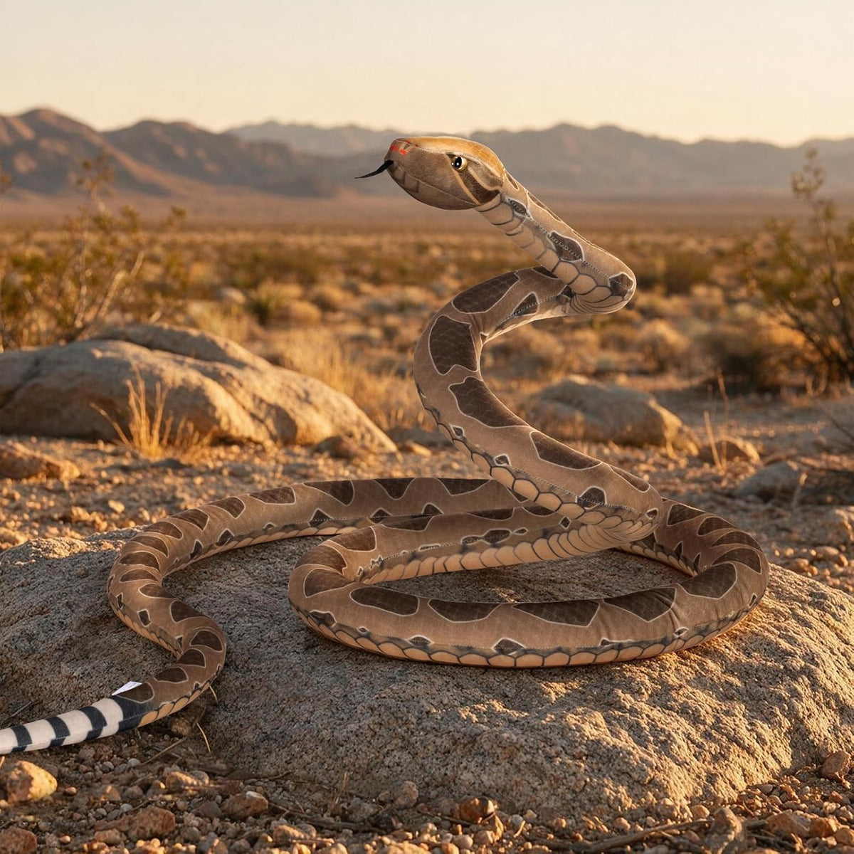 BRINJOY Animal de peluche de serpiente gigante, serpiente grande de...