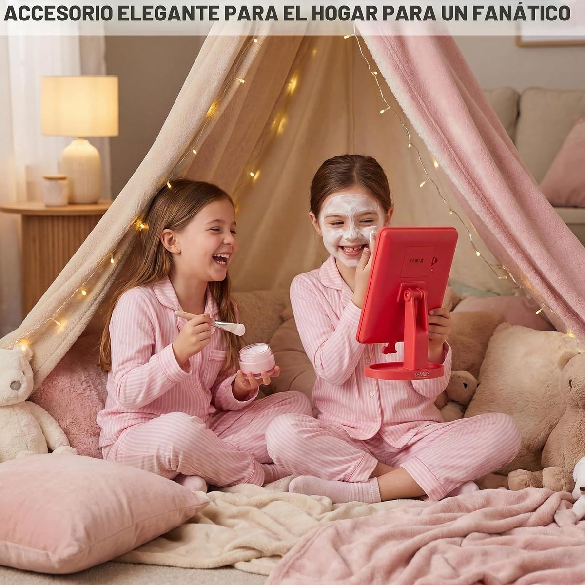 Get Trend Peanuts Snoopy - Espejo de maquillaje para niñas con luce...