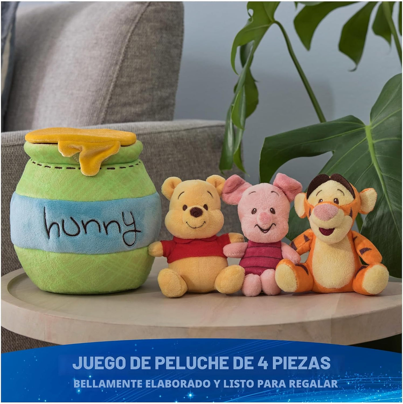 GUND Disney Winnie the Pooh - Juego de 4 piezas de juguetes sensori...