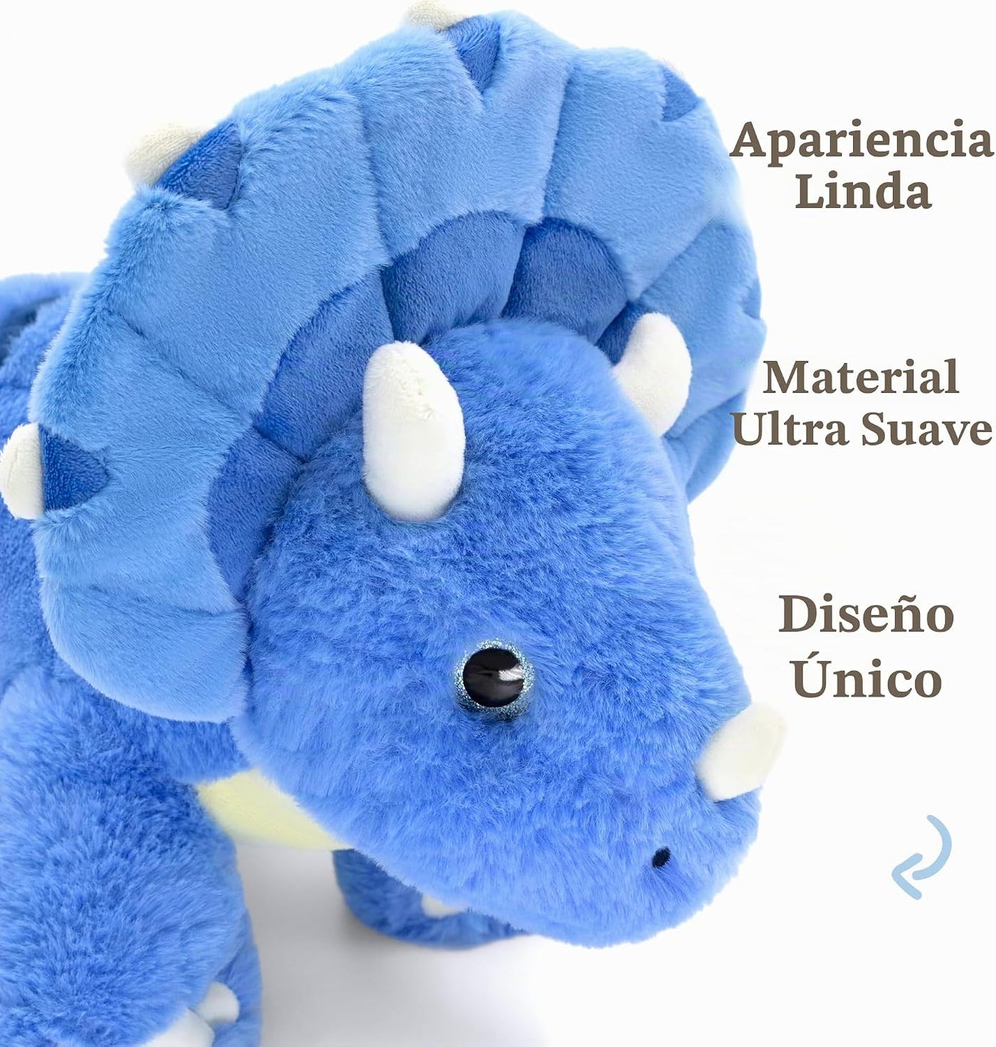 IKASA Peluche de dinosaurio Triceratops grande de 18 pulgadas, jugu...