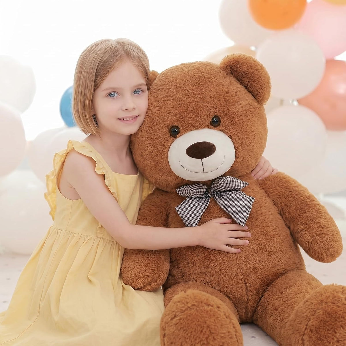 pelzutm Oso de peluche marrón gigante, animal de peluche grande de...