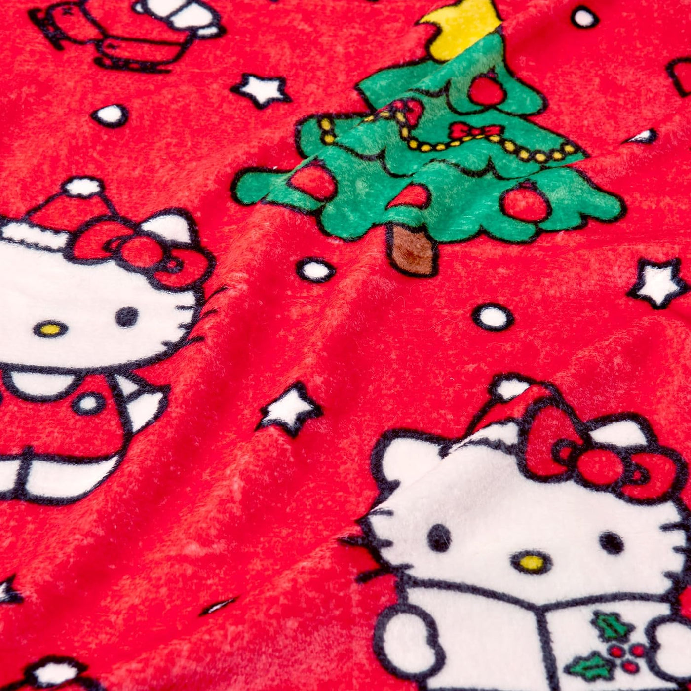 Hello Kitty Santa Sweet Hugger - Juego de almohada y manta - Peluch...