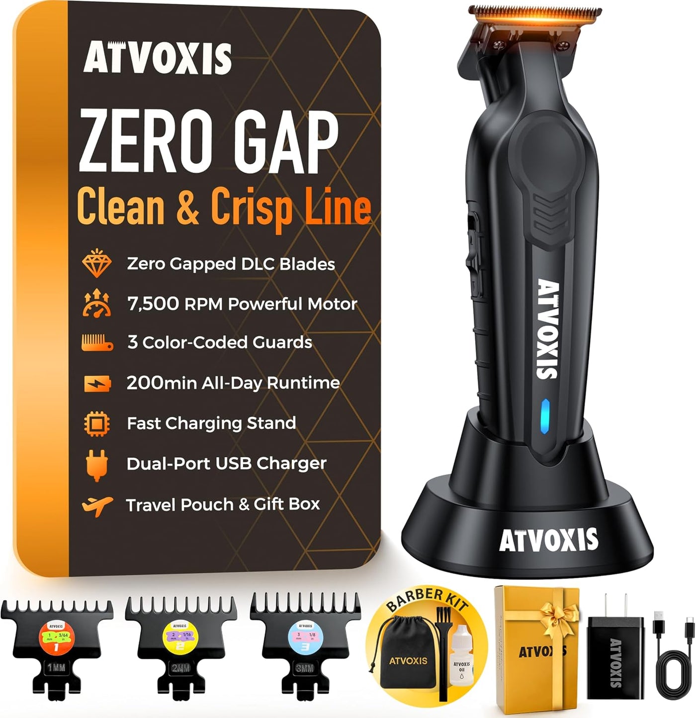 ATVOXIS Recortadora de cabello para hombres, recortadoras para barb...