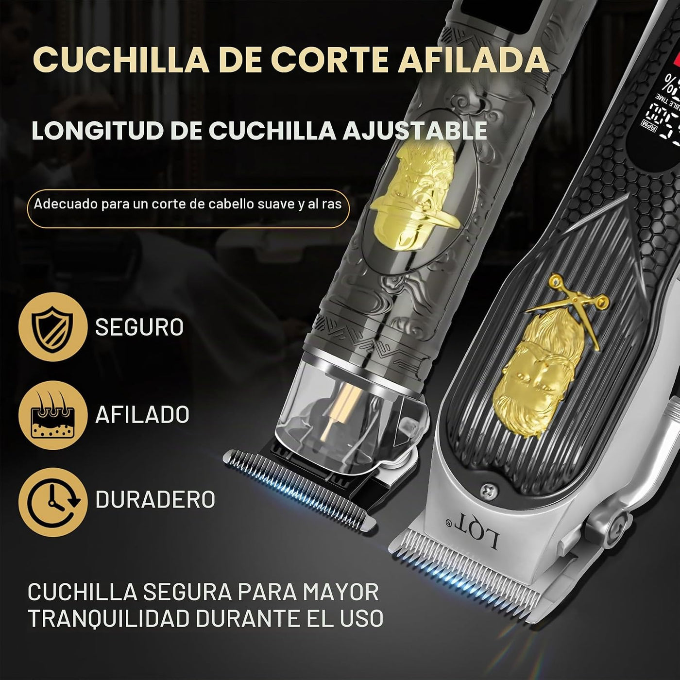 LQT - Cortadora de pelo profesional para hombres, cortadora de pelu...