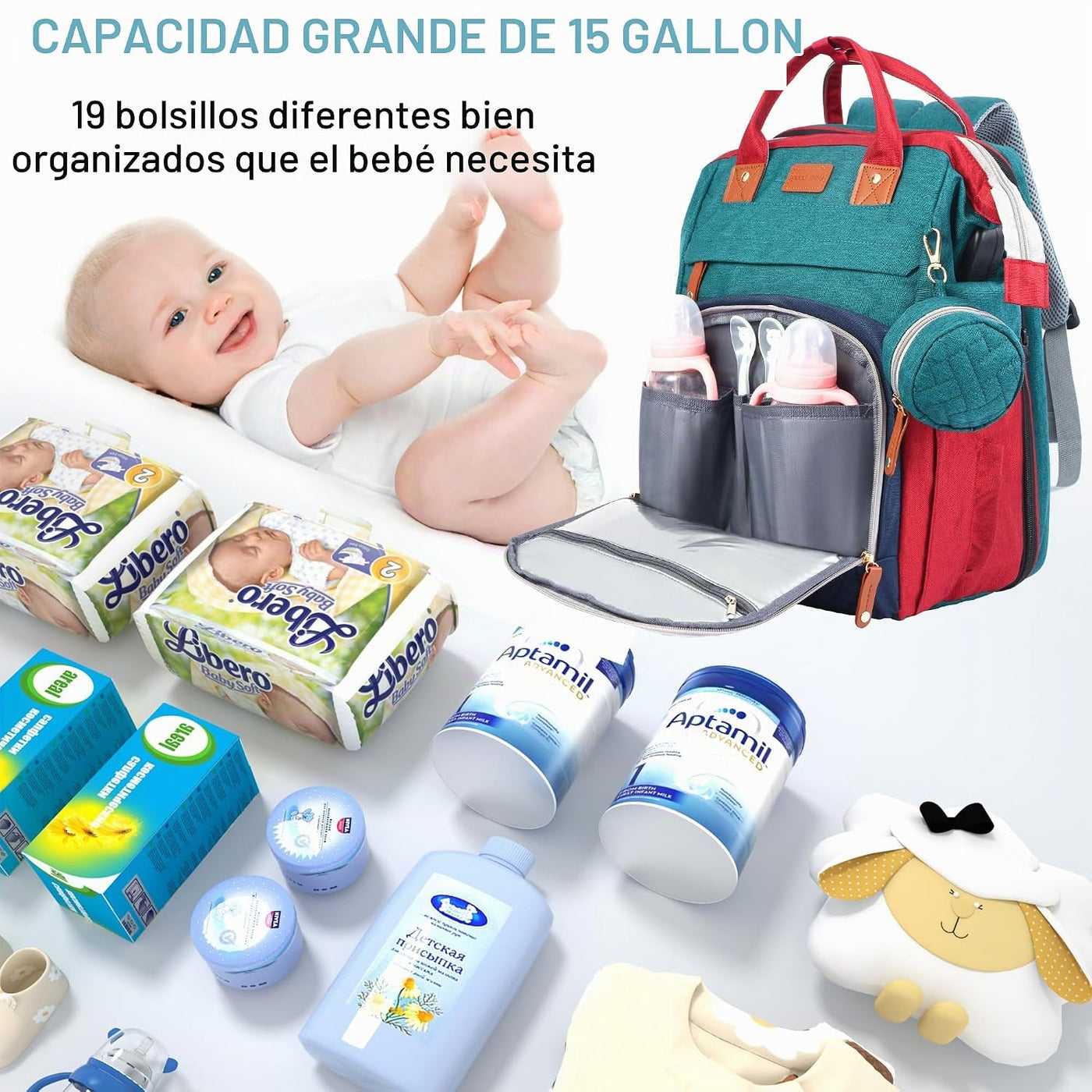 Shengmeister Mochila Bolsa de Pañales, Bolsa de Pañales para Bebé,...