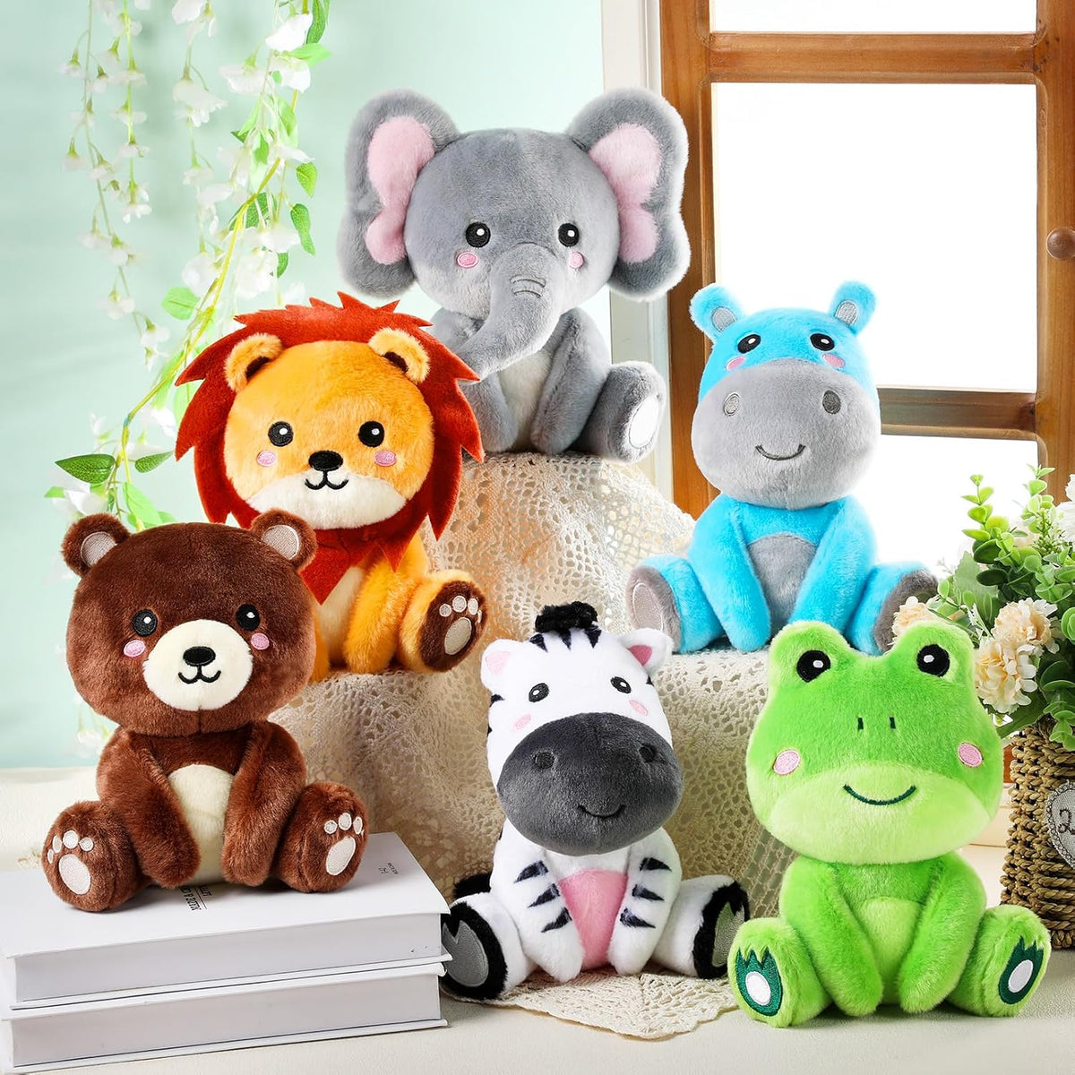 RoundFunny 6 Piezas Juguetes de Animales del Bosque de 7 Pulgadas C...