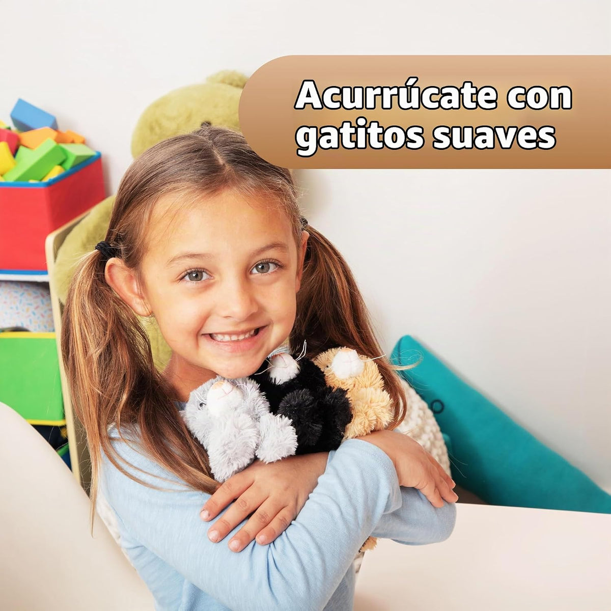 PREXTEX Juguetes de Peluche de Gato Animal de Peluche con 3 Gatos A...