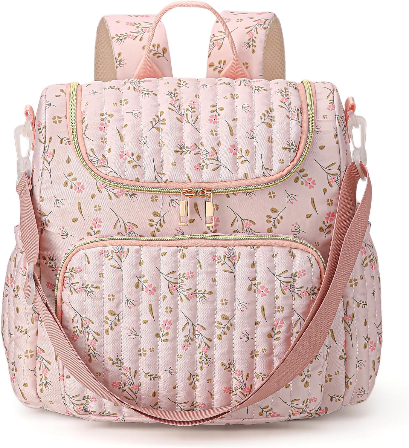 YESFIXS Mochila acolchada para pañales, mochila grande con estampad...