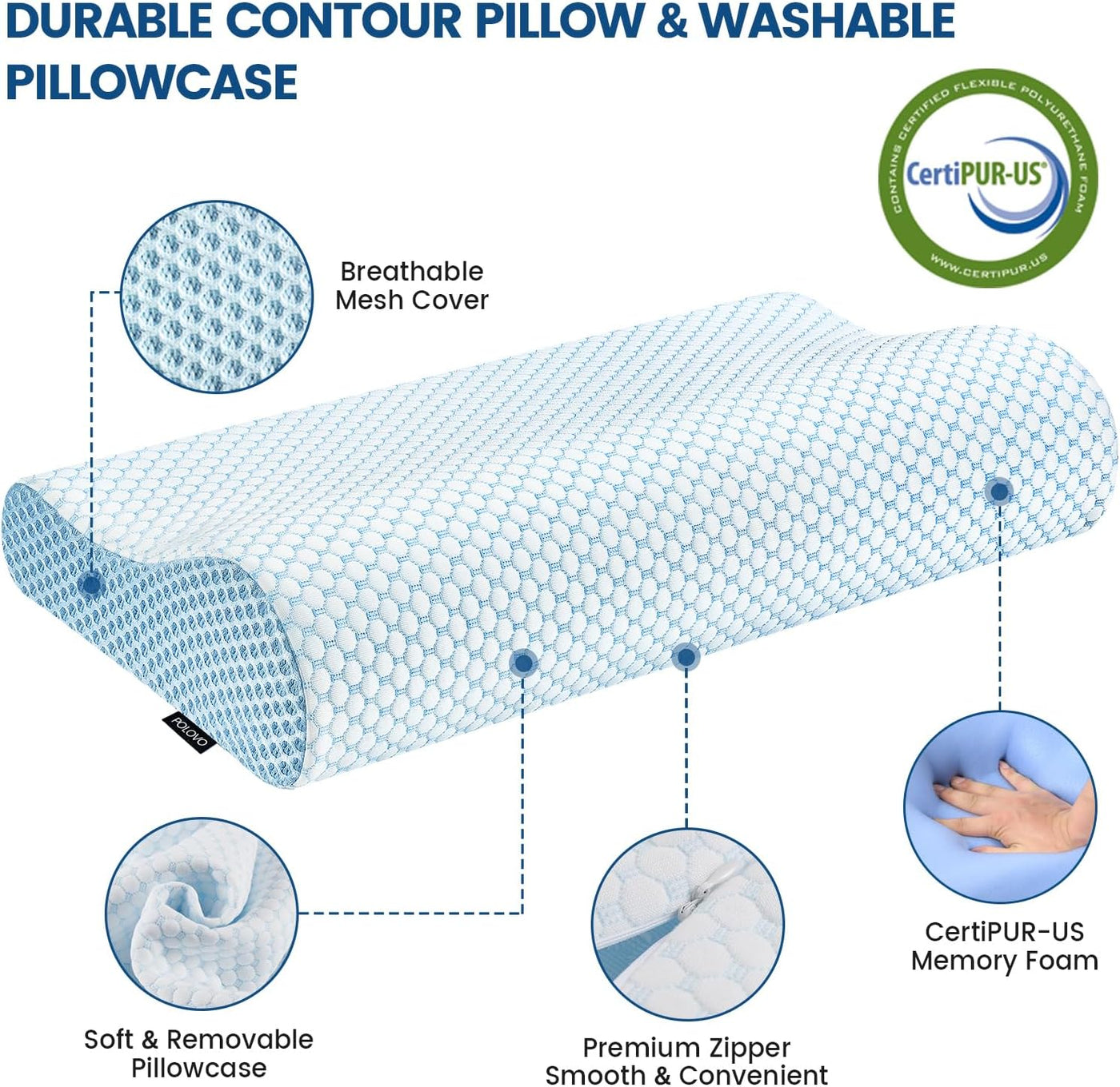 Almohada de espuma viscoelástica para cama para dormir, almohada or...