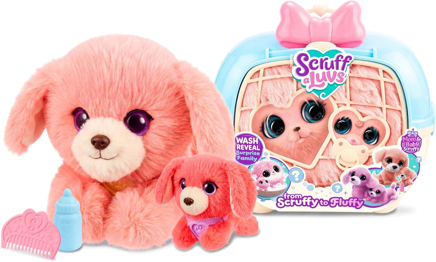 ScruffaLuvs Mom & Baby Scruffs Retriever juguetes de peluche, lavar...