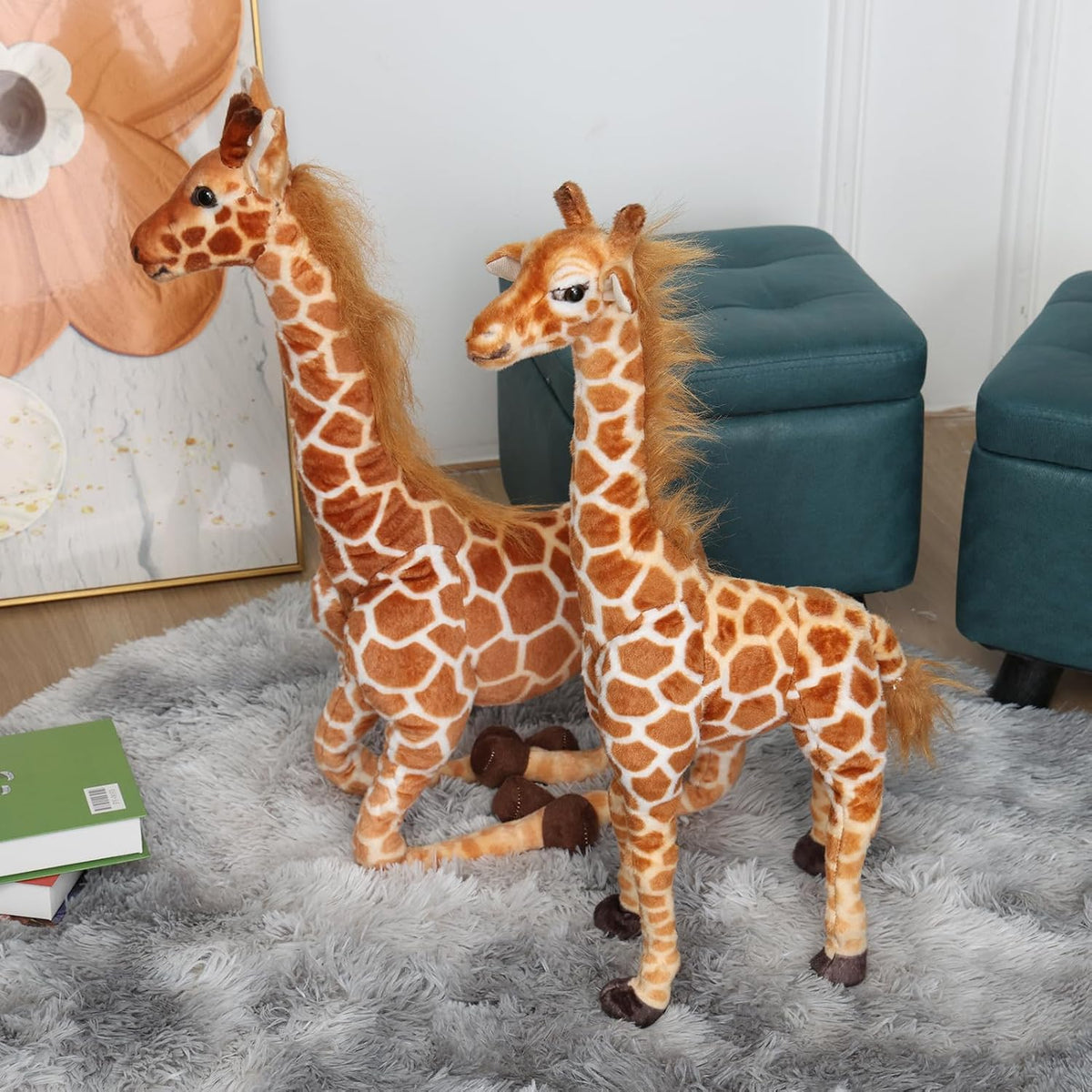 BARMI Juguete de peluche de jirafa de 31.49 pulgadas de alto para d...