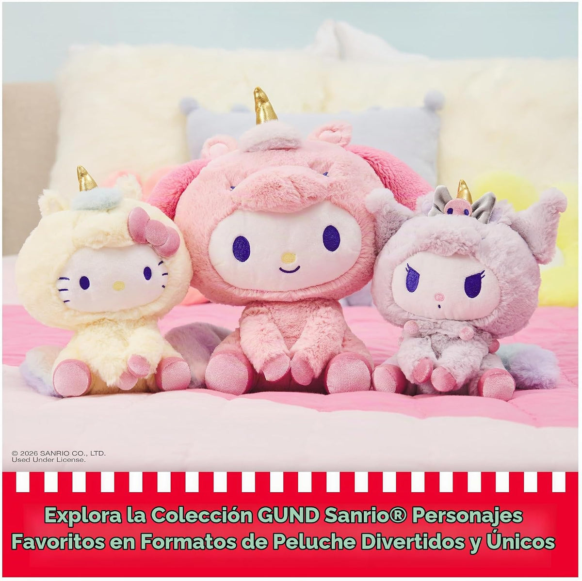GUND - Peluche Sanrio Hello Kitty Kuromi, animal de peluche premium...