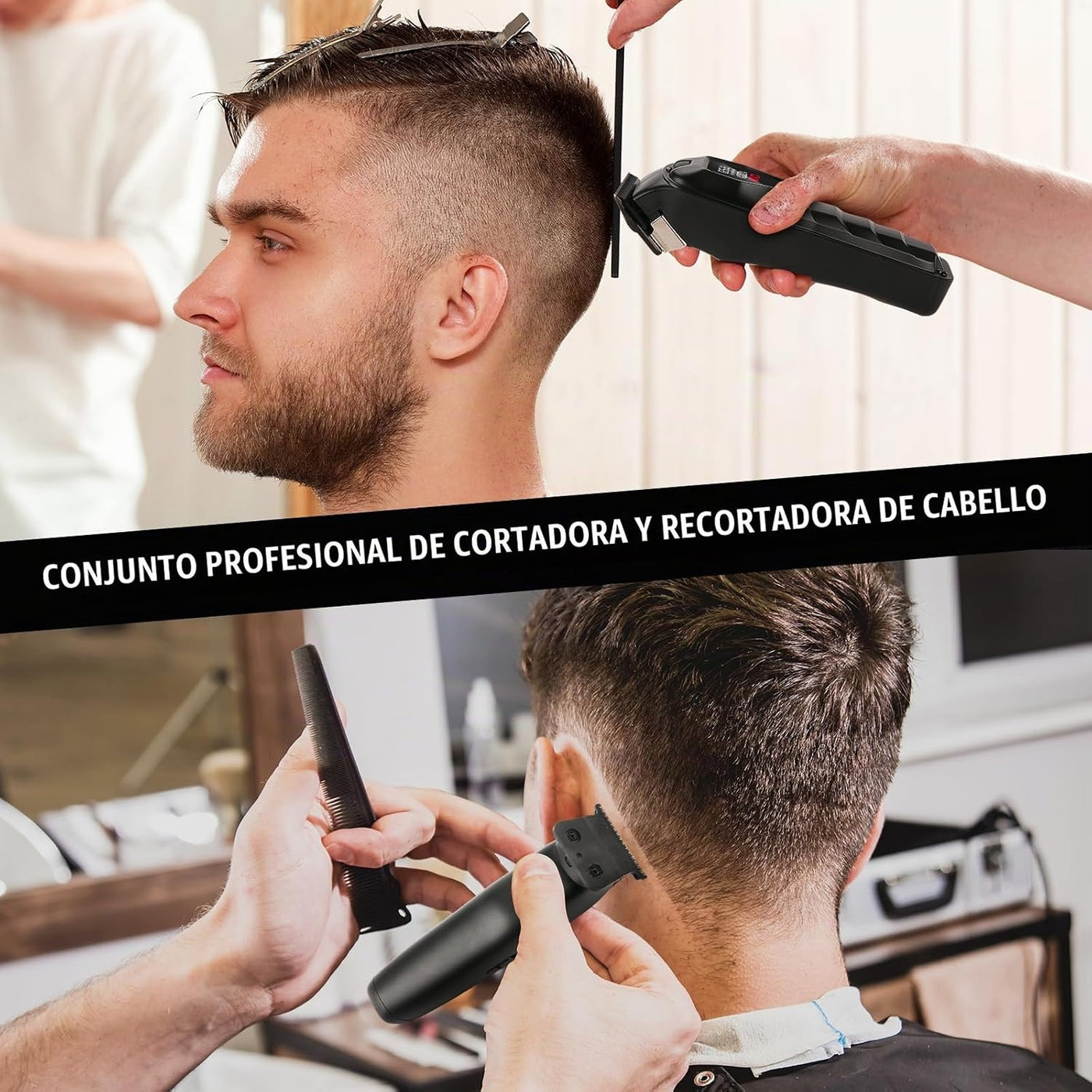 Cortapelos para hombres, recortadora de pelo profesional, potente r...