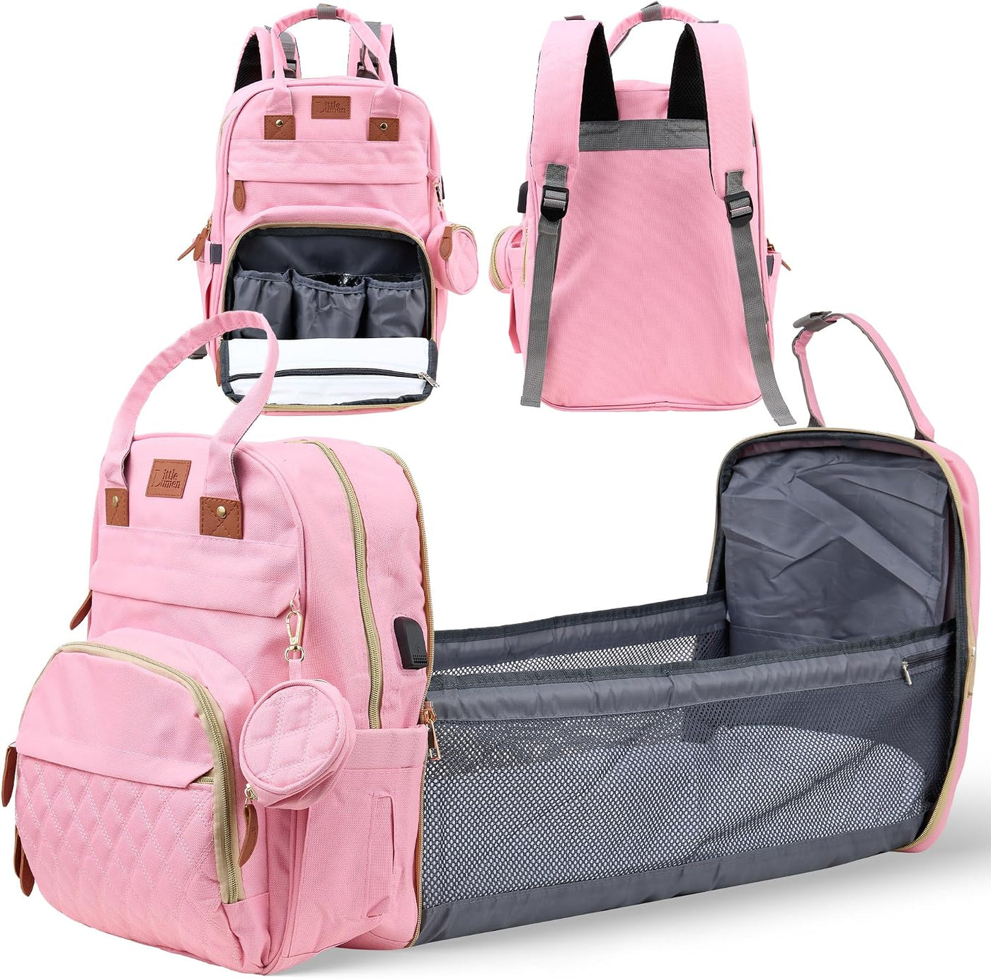 Little Lumen Mochila para pañales con cambiador \u2013 Bolsa de pañ...
