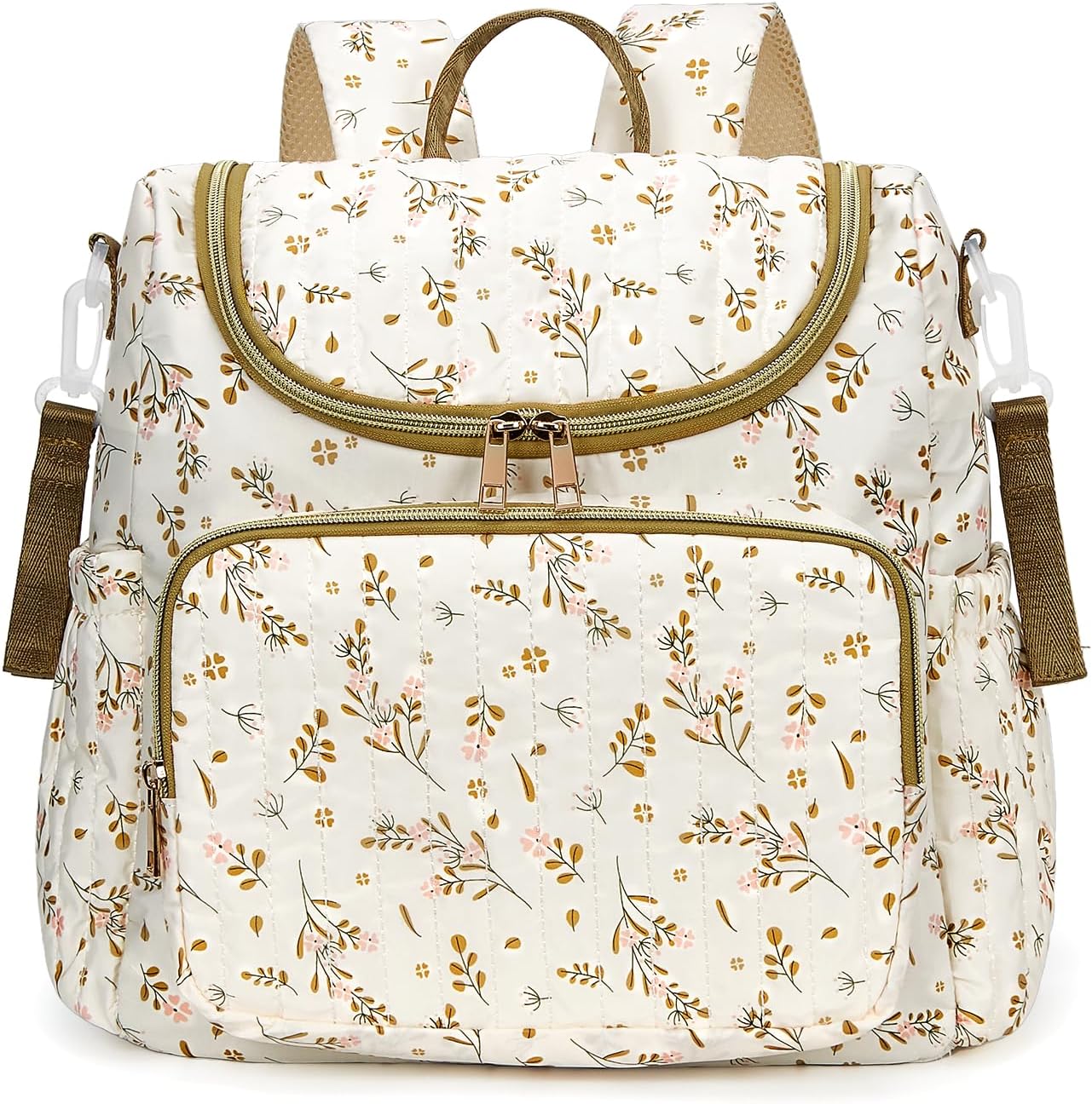 YESFIXS Mochila acolchada para pañales, mochila grande con estampad...