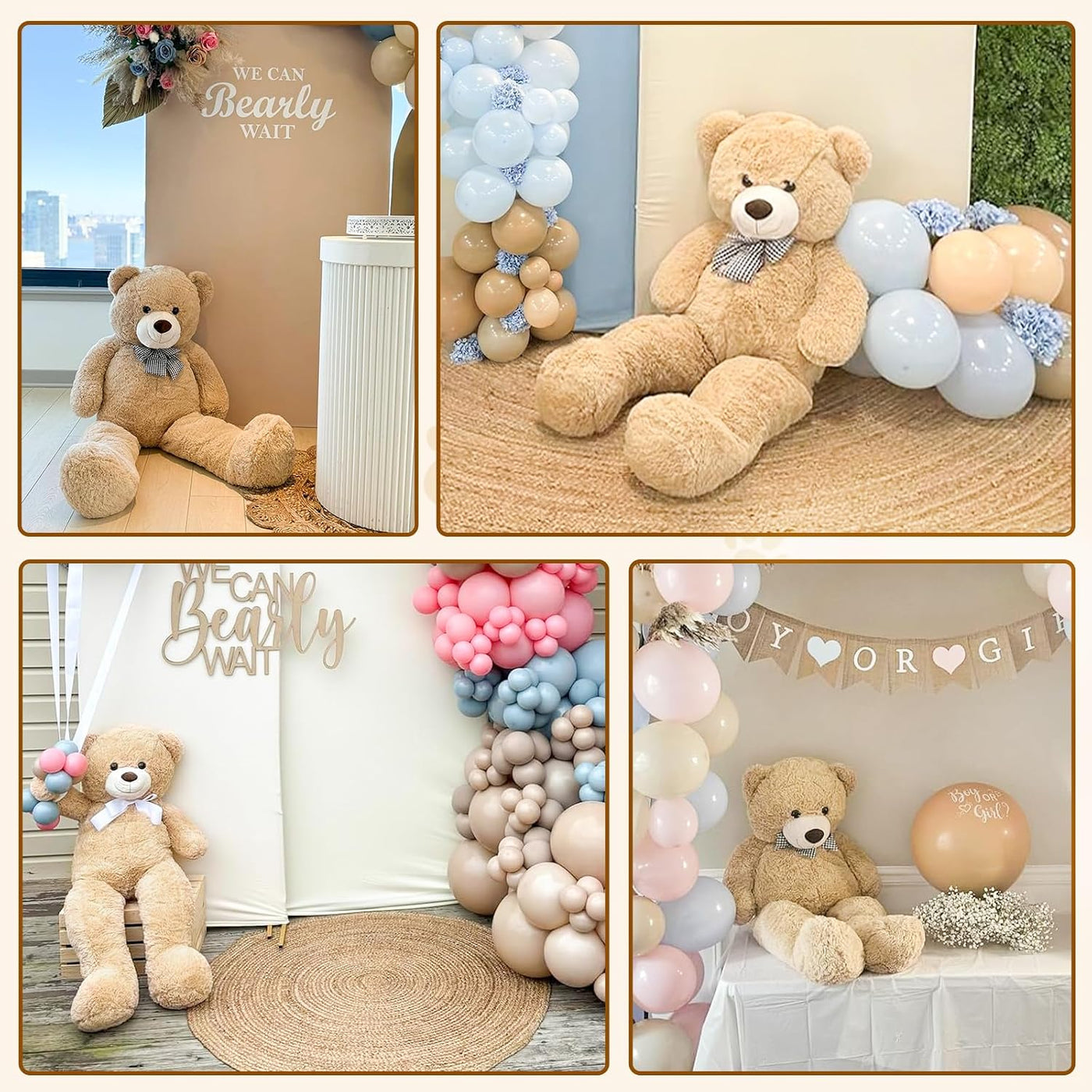 MaoGoLan Oso de peluche gigante de 47 pulgadas, regalo de juguete d...