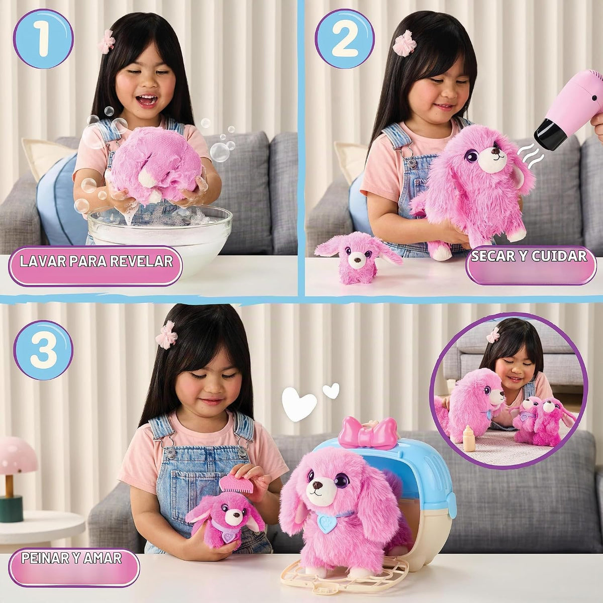 ScruffaLuvs Mom & Baby Scruffs Dachshund juguetes de peluche, lavar...