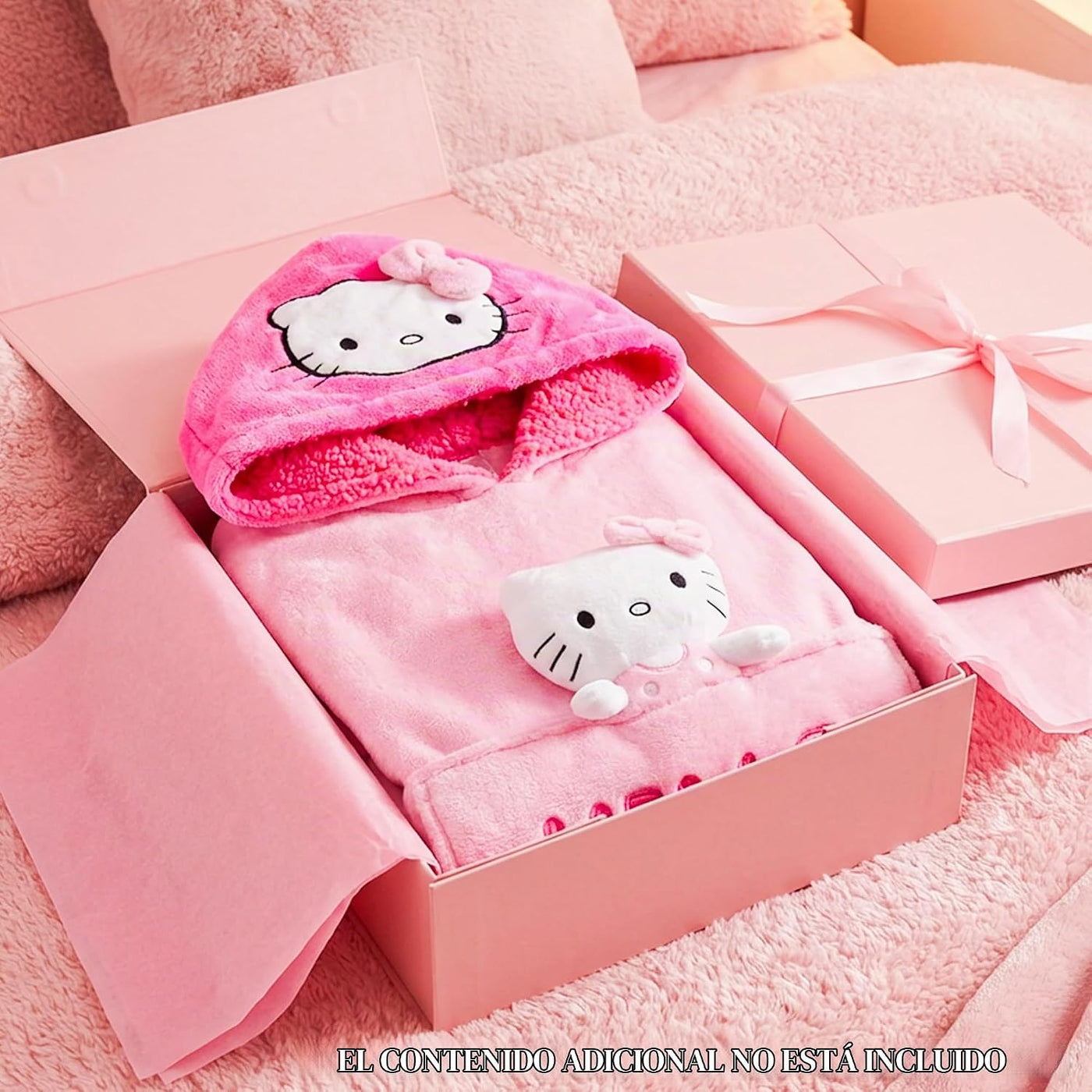 Hello Kitty (Sanrio) Bata de Capucha para Niñas y Adolescentes, Man...