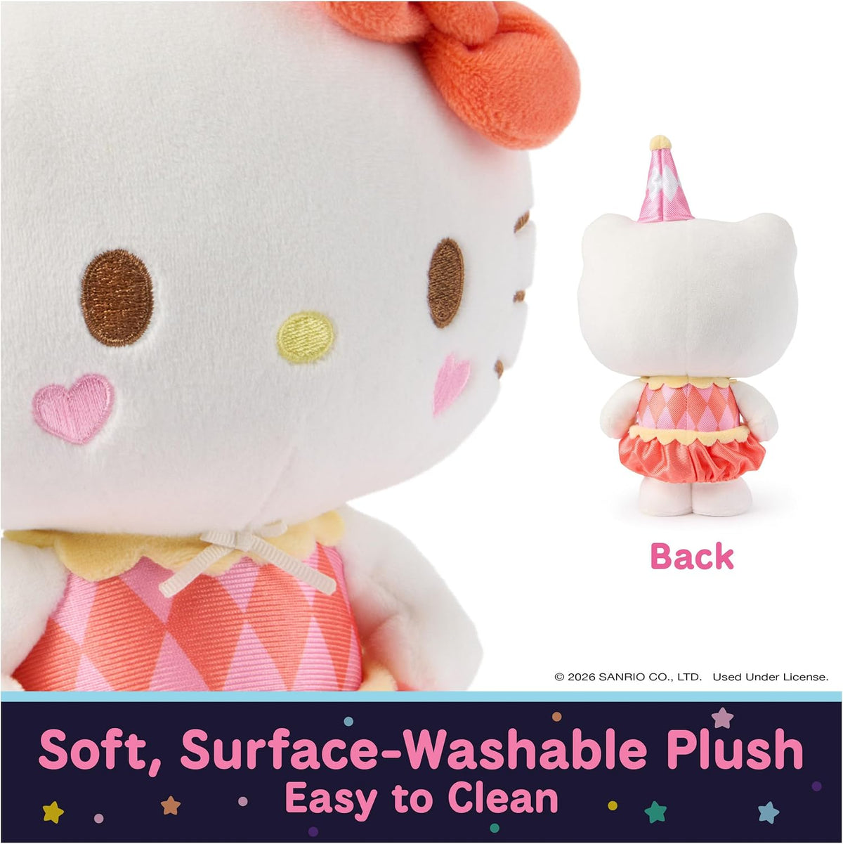 GUND Sanrio Hello Kitty Acrobat Juguete de peluche de circo de 9,5...