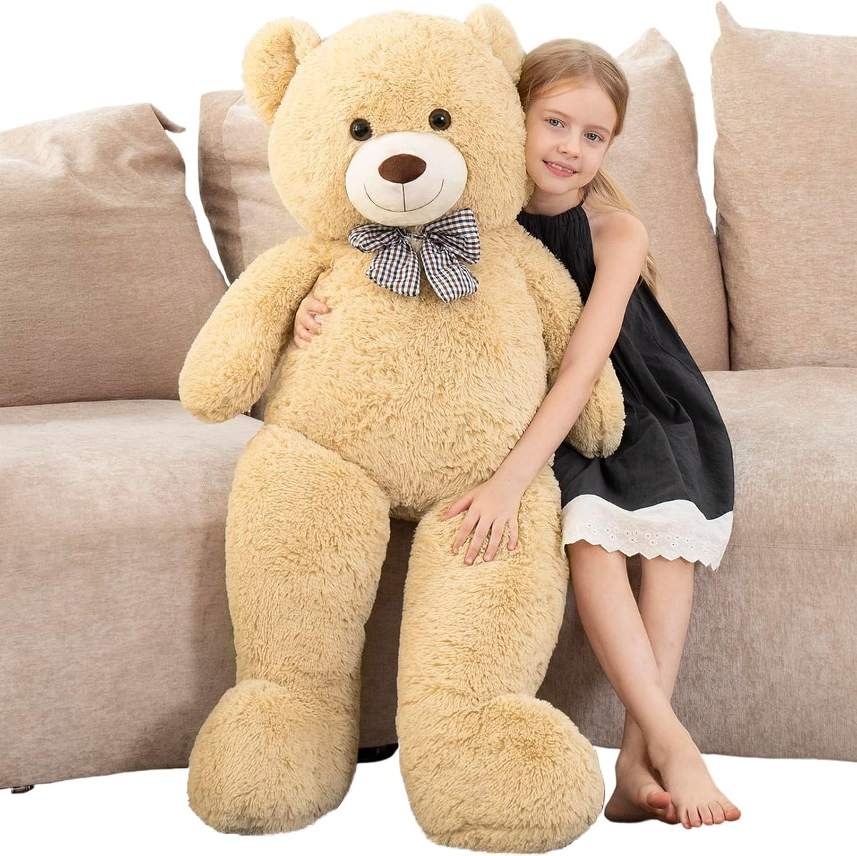 MorisMos Oso de peluche gigante de 4 pies, bonito oso de peluche gr...