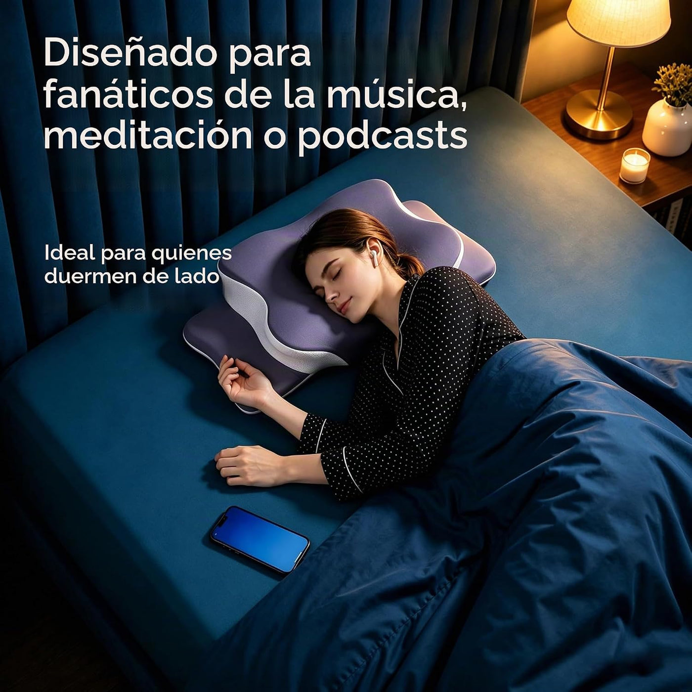 WKEFF Almohada cervical para aliviar el dolor de cuello, diseño hue...