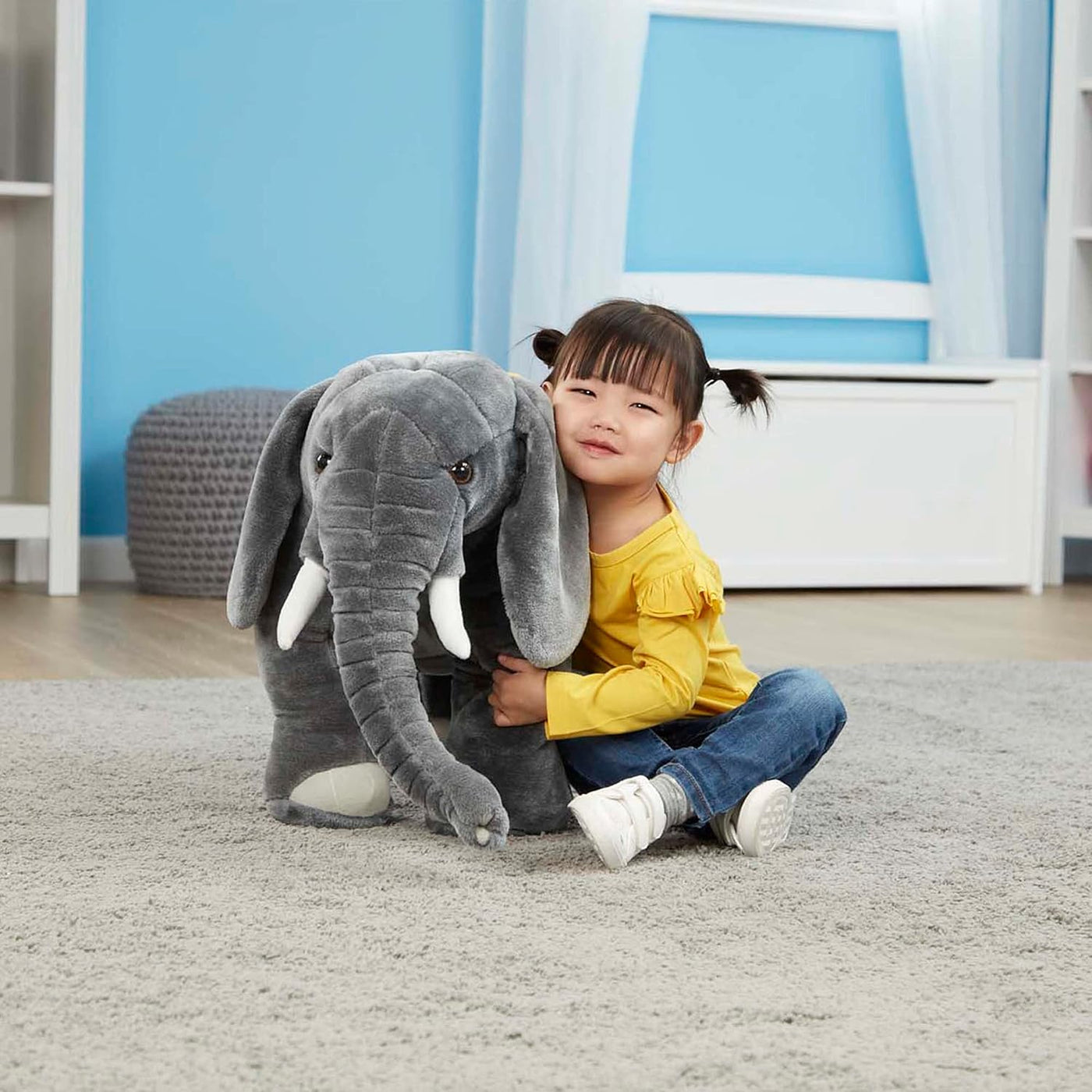 Melissa & Doug Elefante gigante - Animal de peluche realista (m...