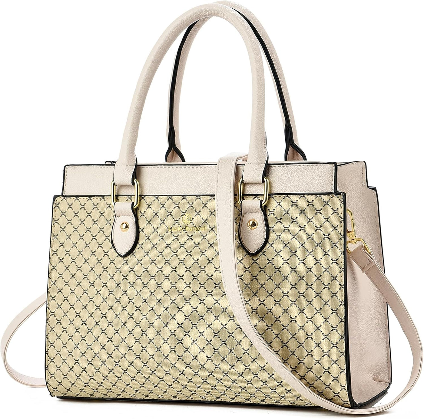 KURGOOL Bolsos de mano para mujer, bolso de mano de cuero de moda d...