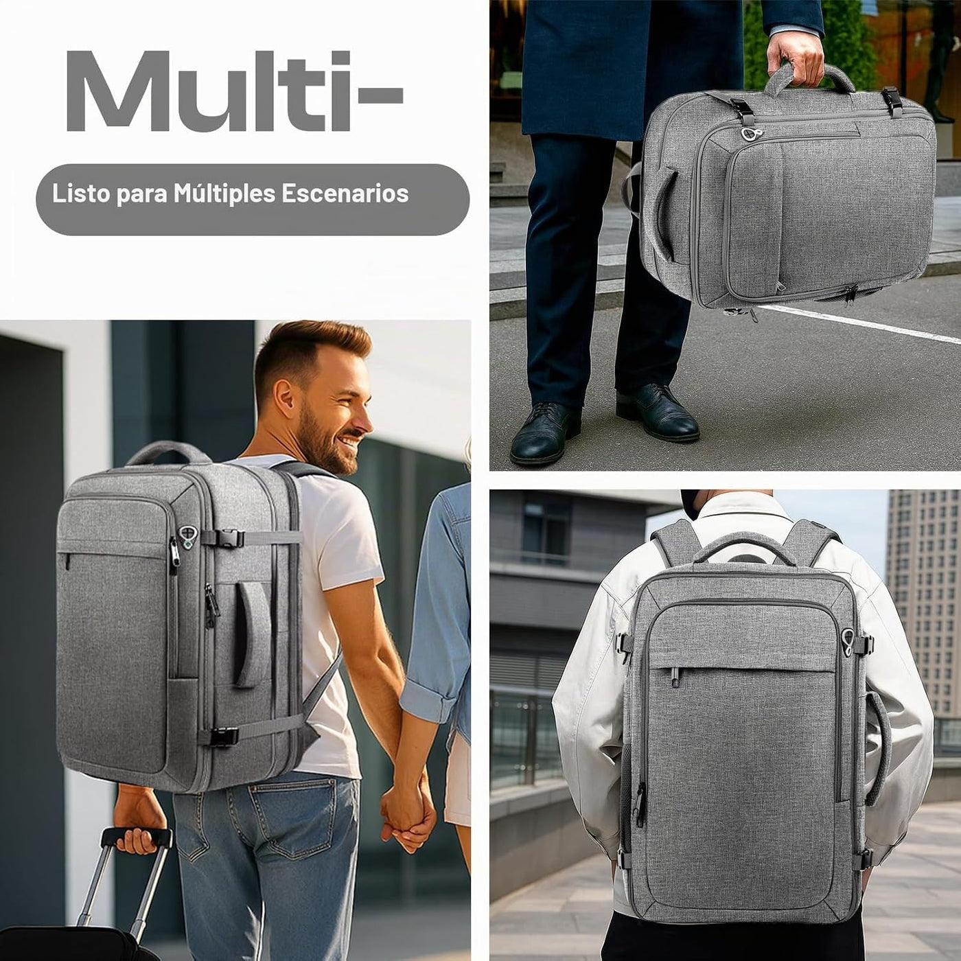 Sirmaeed Mochila de mano para hombre, apta para viajes, se adapta a...