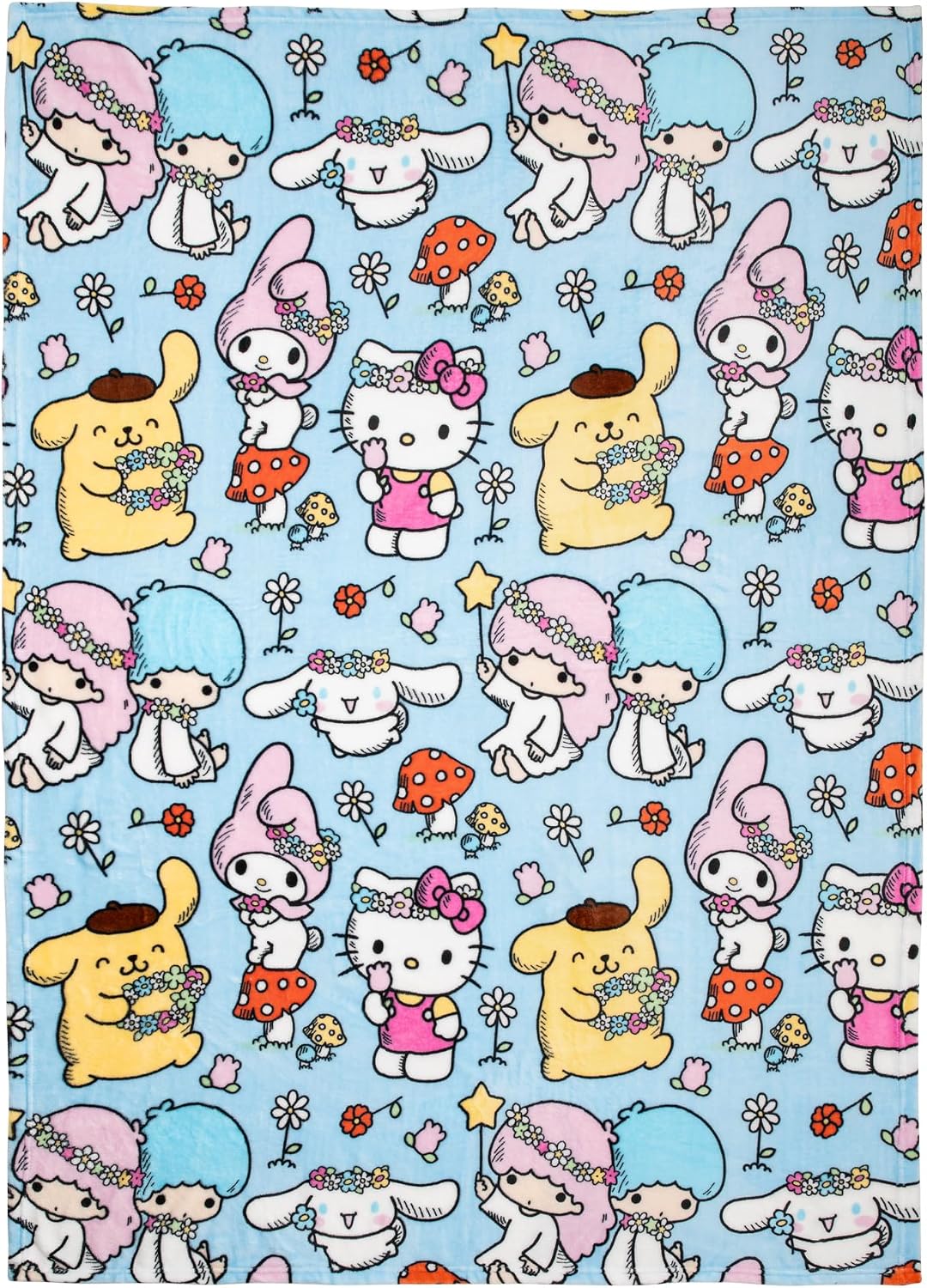 Manta de Hello Kitty con caja de regalo, medidas de 46 x 60 pulgada...