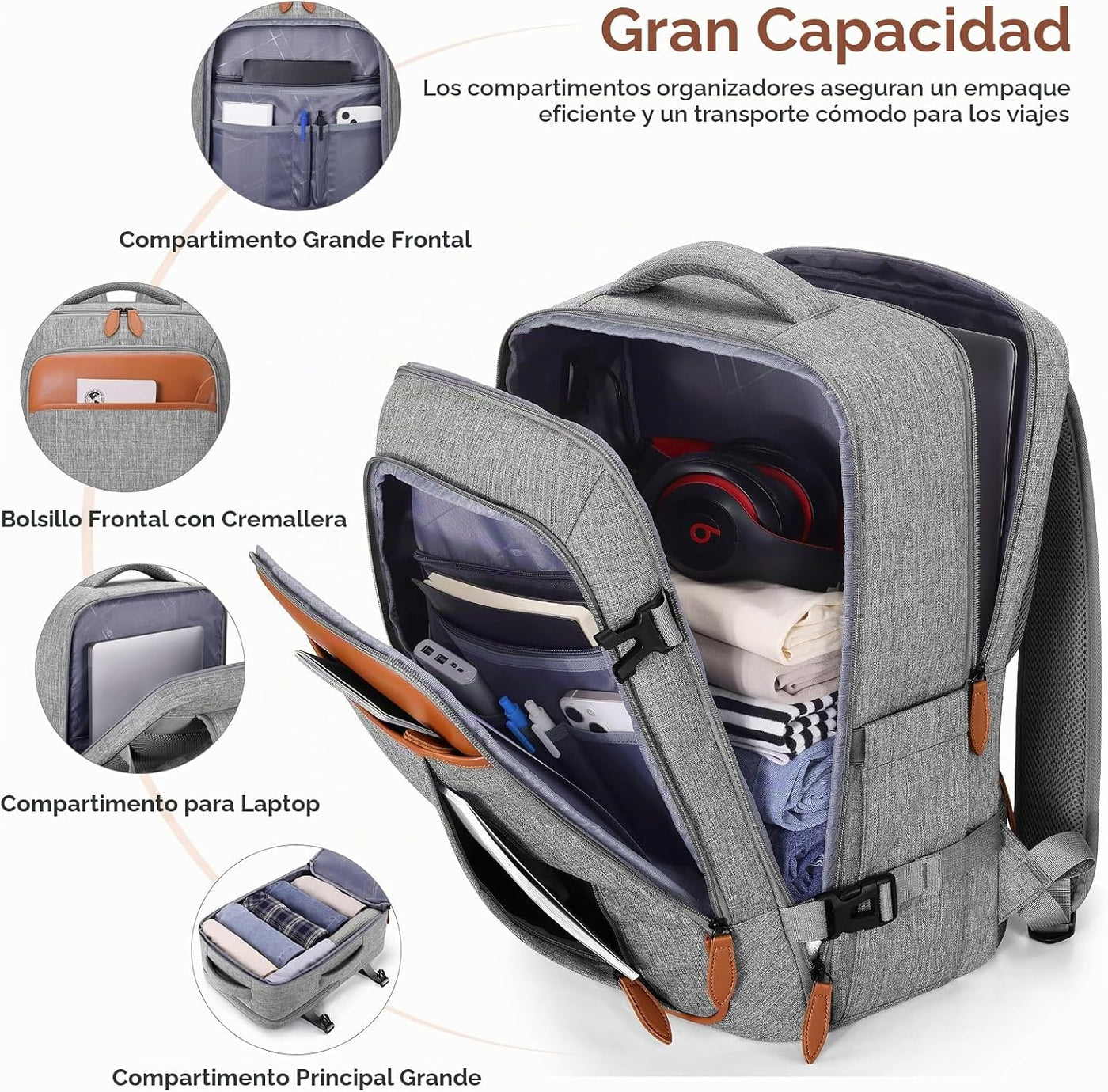 MIUSSE MAX Juego de equipaje de 3 piezas con mochila, equipaje de m...